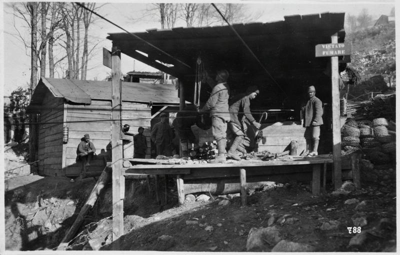 Monte Grappa - lavori - teleferiche - 1918 (positivo) di Marzocchi, Luigi (primo quarto XX)