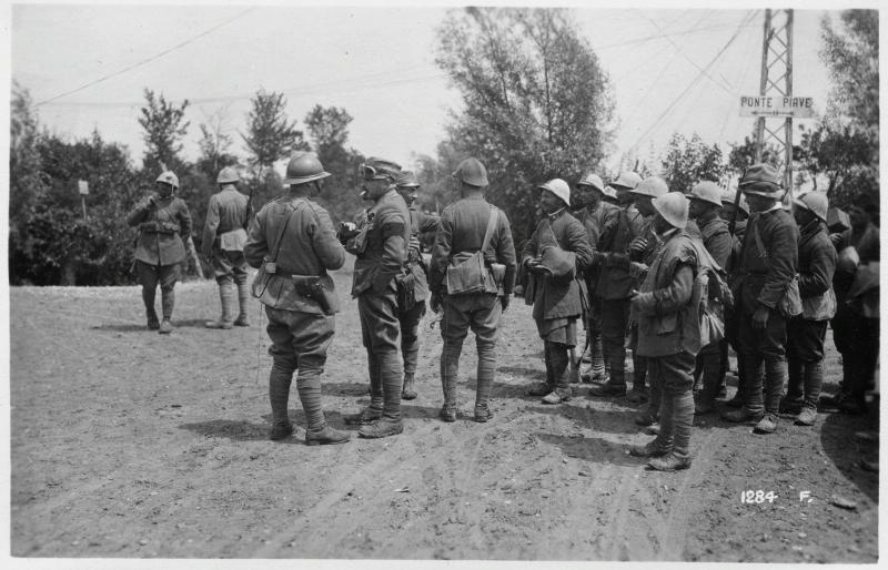 Monastier - Ponte del Priula - scambi di informazioni - 1918 (positivo) di Marzocchi, Luigi (primo quarto XX)