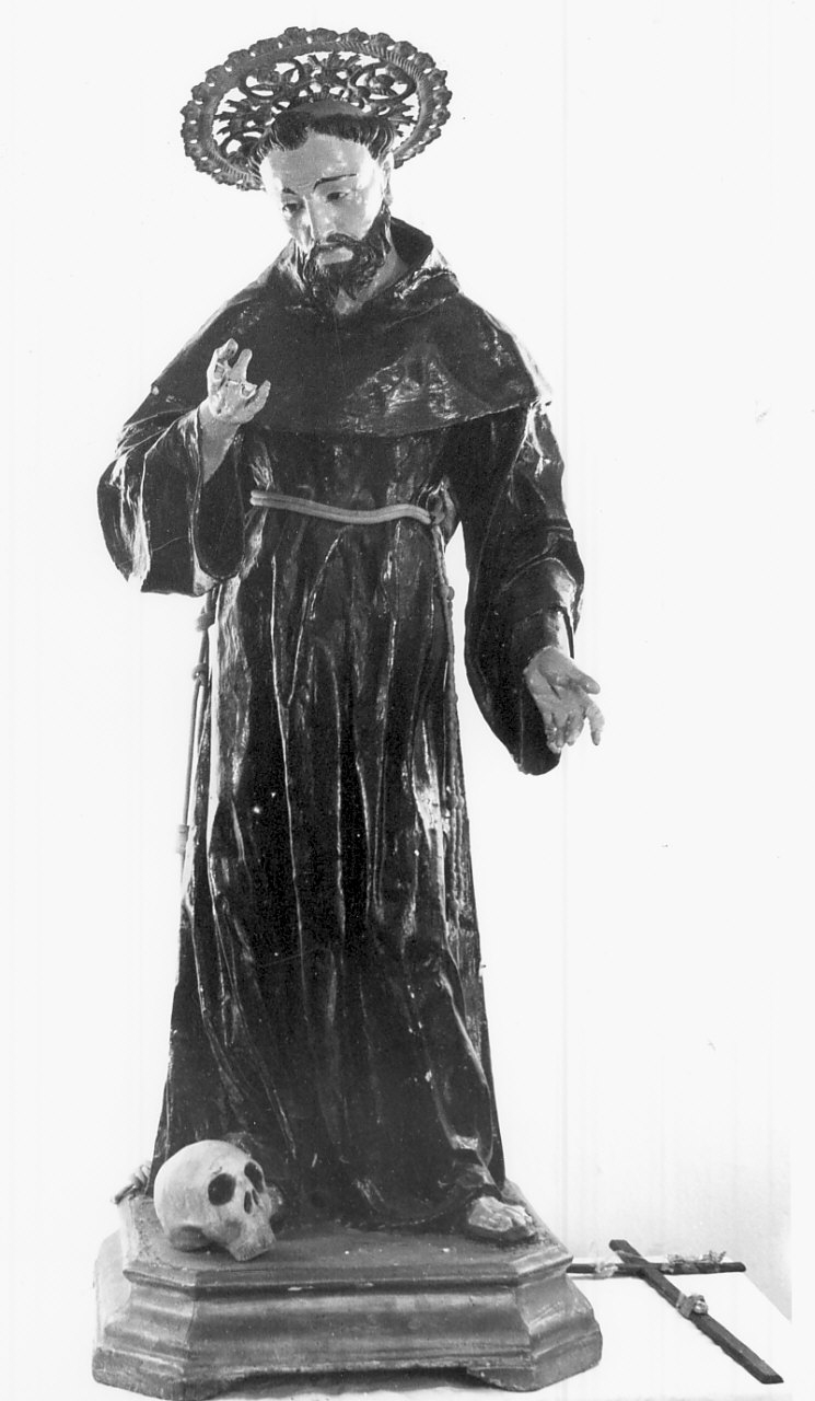San Francesco d'Assisi (statua, opera isolata) - bottega Italia meridionale (metà sec. XIX)