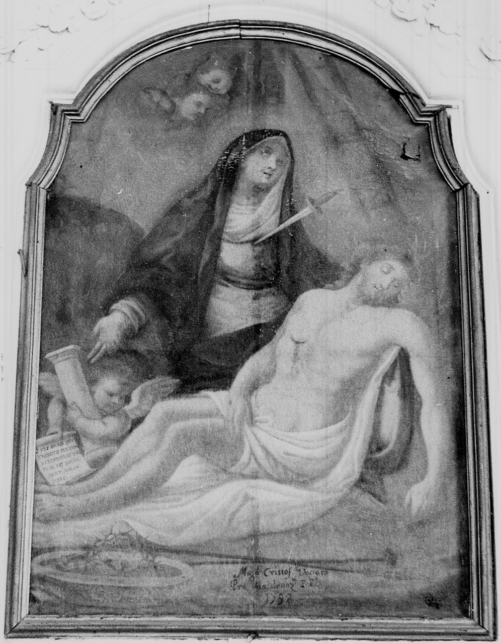 Pietà (dipinto, opera isolata) di De Oliva Nicola (sec. XVIII)