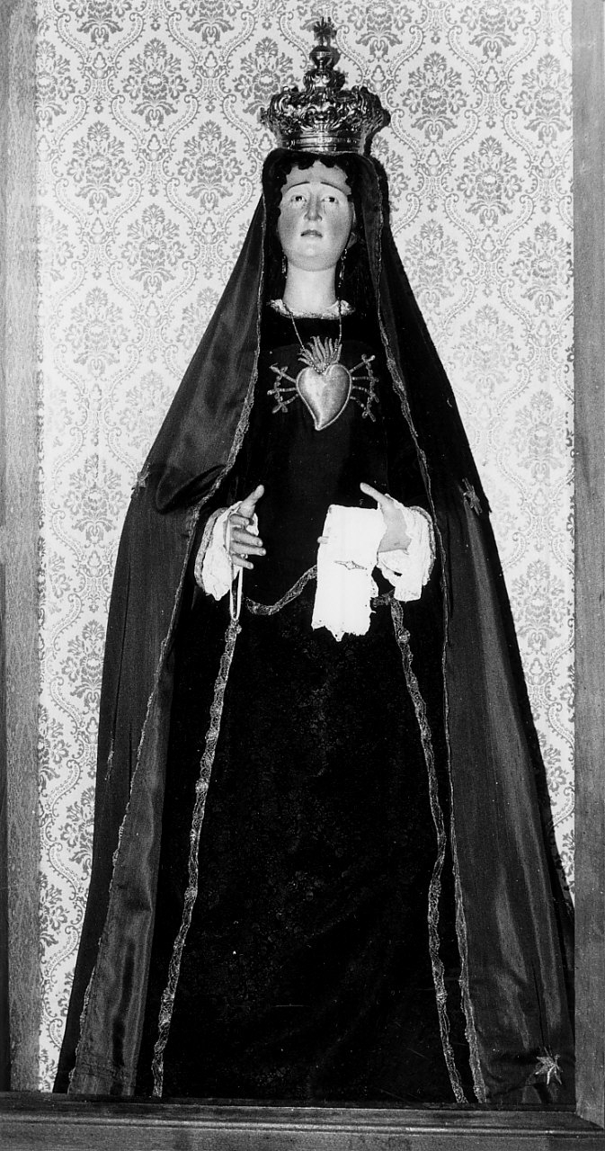 Madonna Addolorata (manichino, opera isolata) - bottega Italia meridionale (metà sec. XIX)