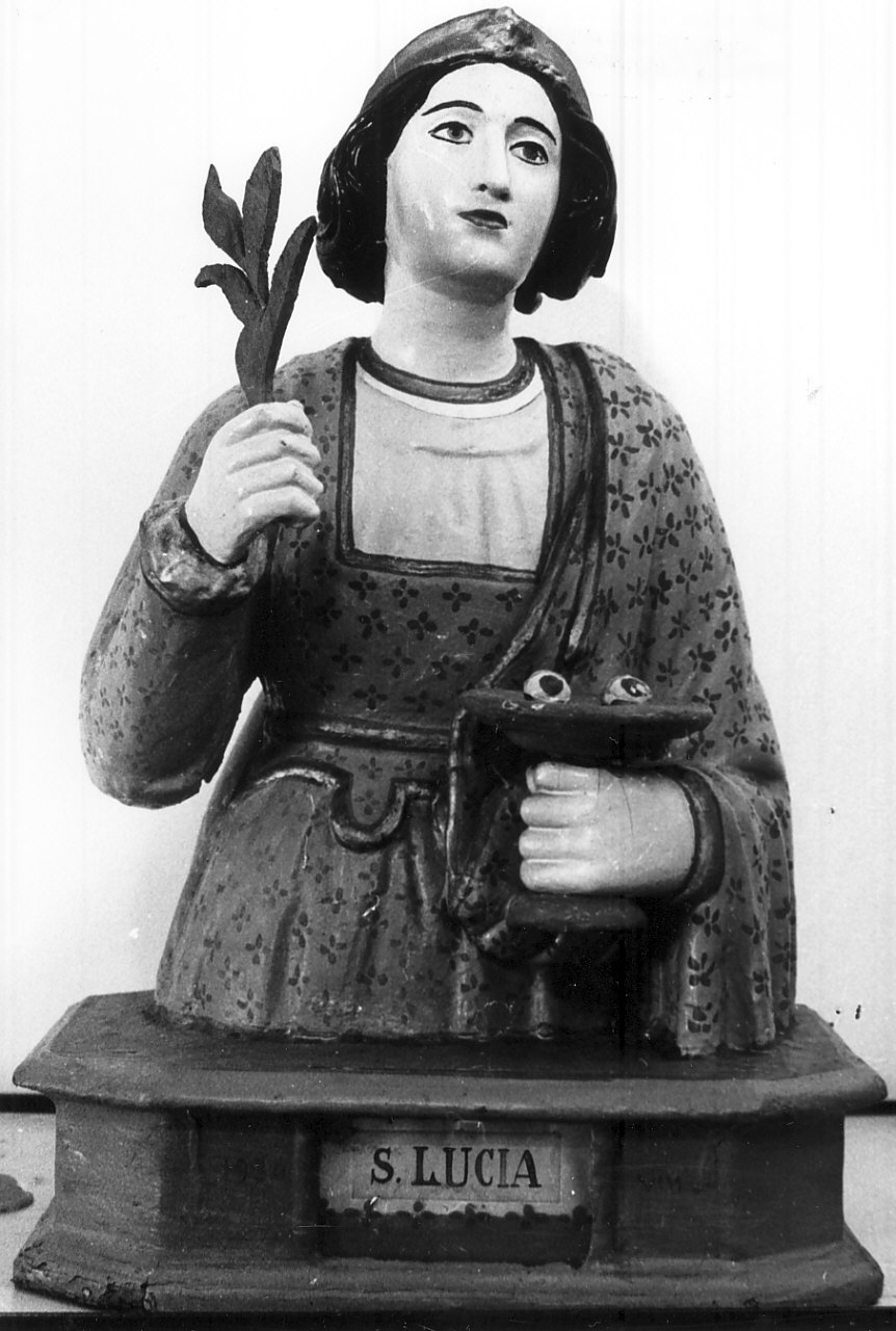 Santa Lucia (scultura, opera isolata) - bottega Italia meridionale (fine/ inizio secc. XVIII/ XIX)
