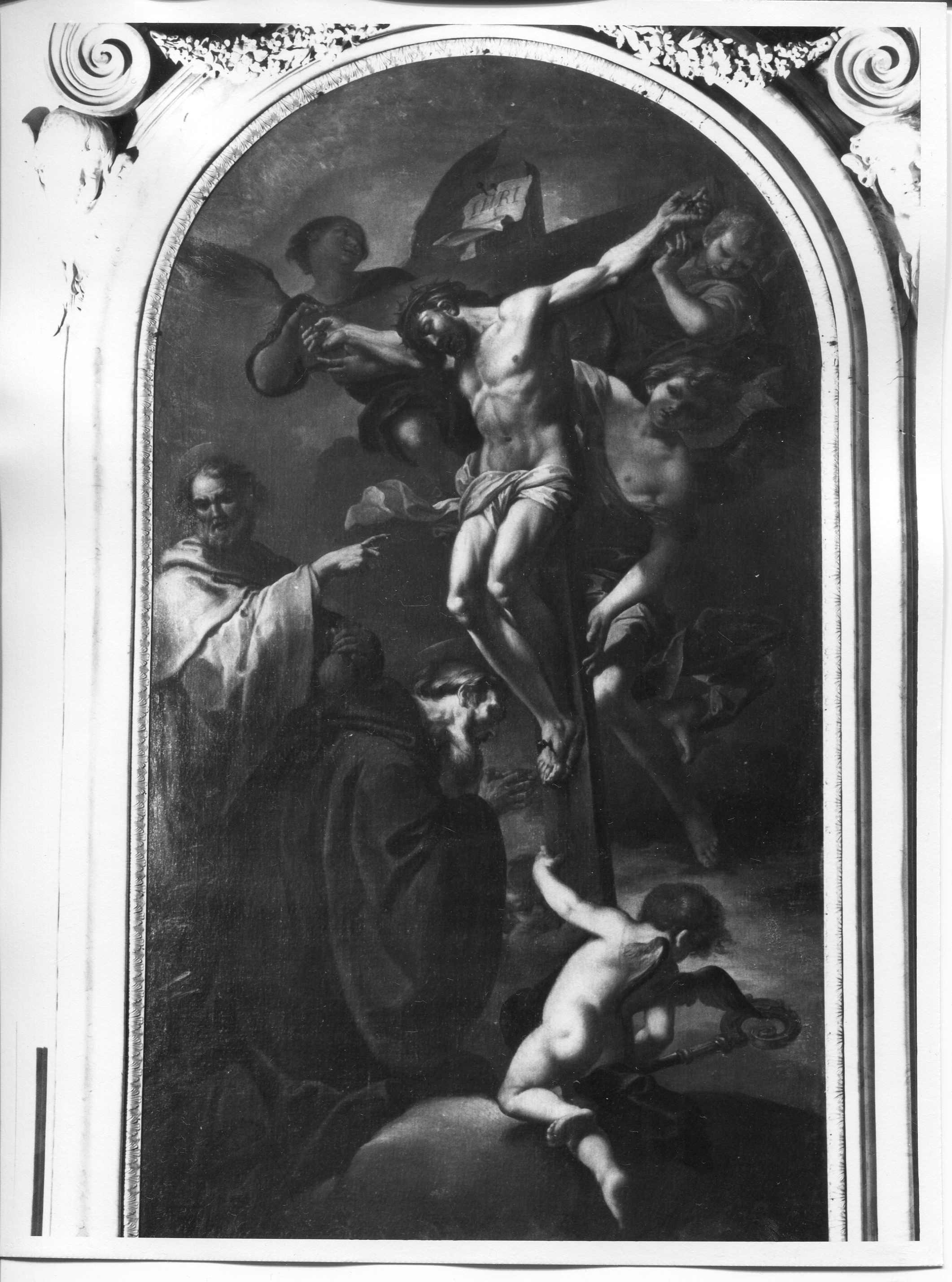 Crocifissione (dipinto, opera isolata) di Lanzani Andrea (maniera) - ambito lombardo (ultimo quarto sec. XVII)