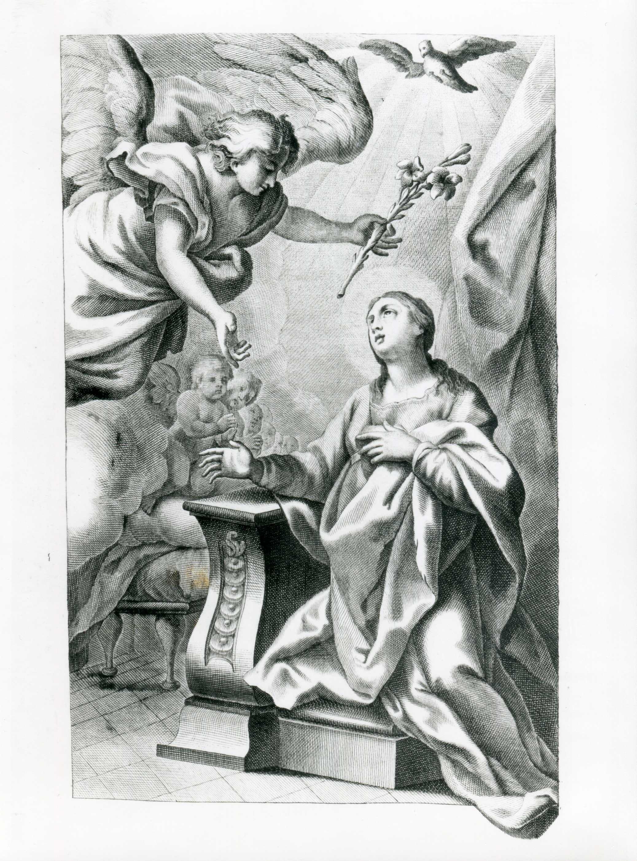 Annunciazione (stampa) - ambito lombardo (inizio sec. XIX)