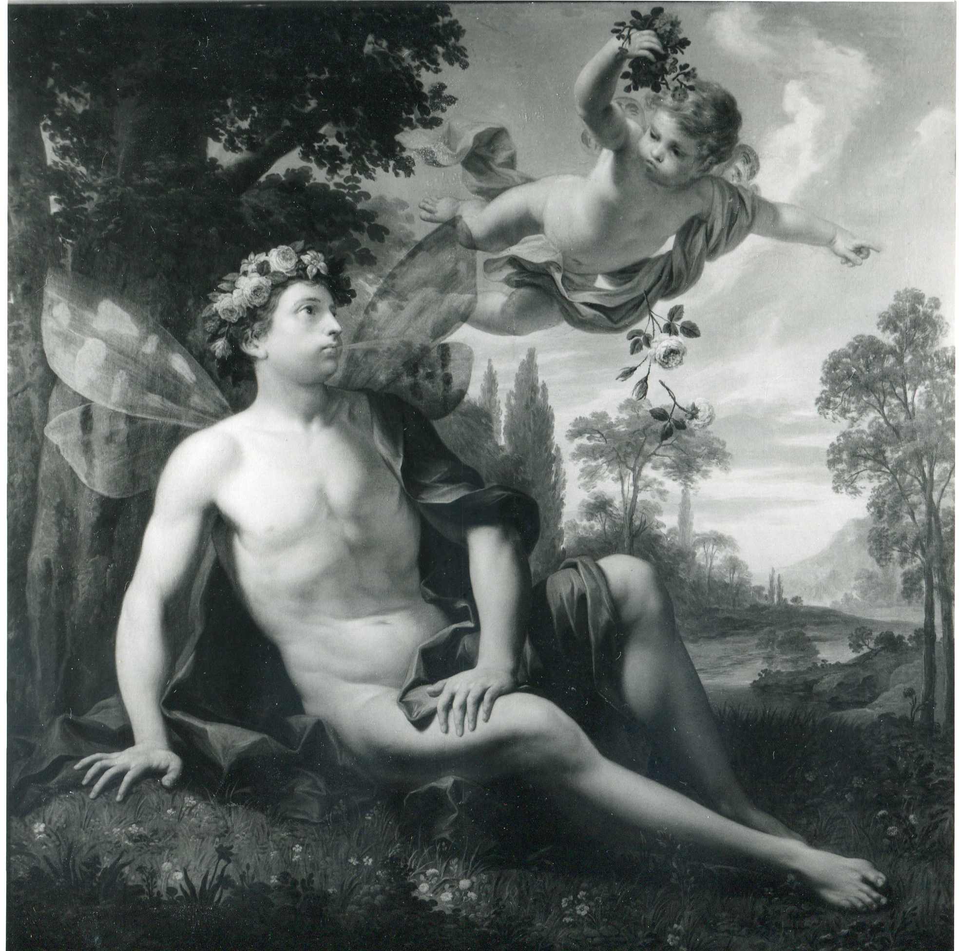 allegoria di Zeffiro (dipinto, opera isolata) di Traballesi Giuliano (attribuito) - ambito italiano (inizio sec. XIX)