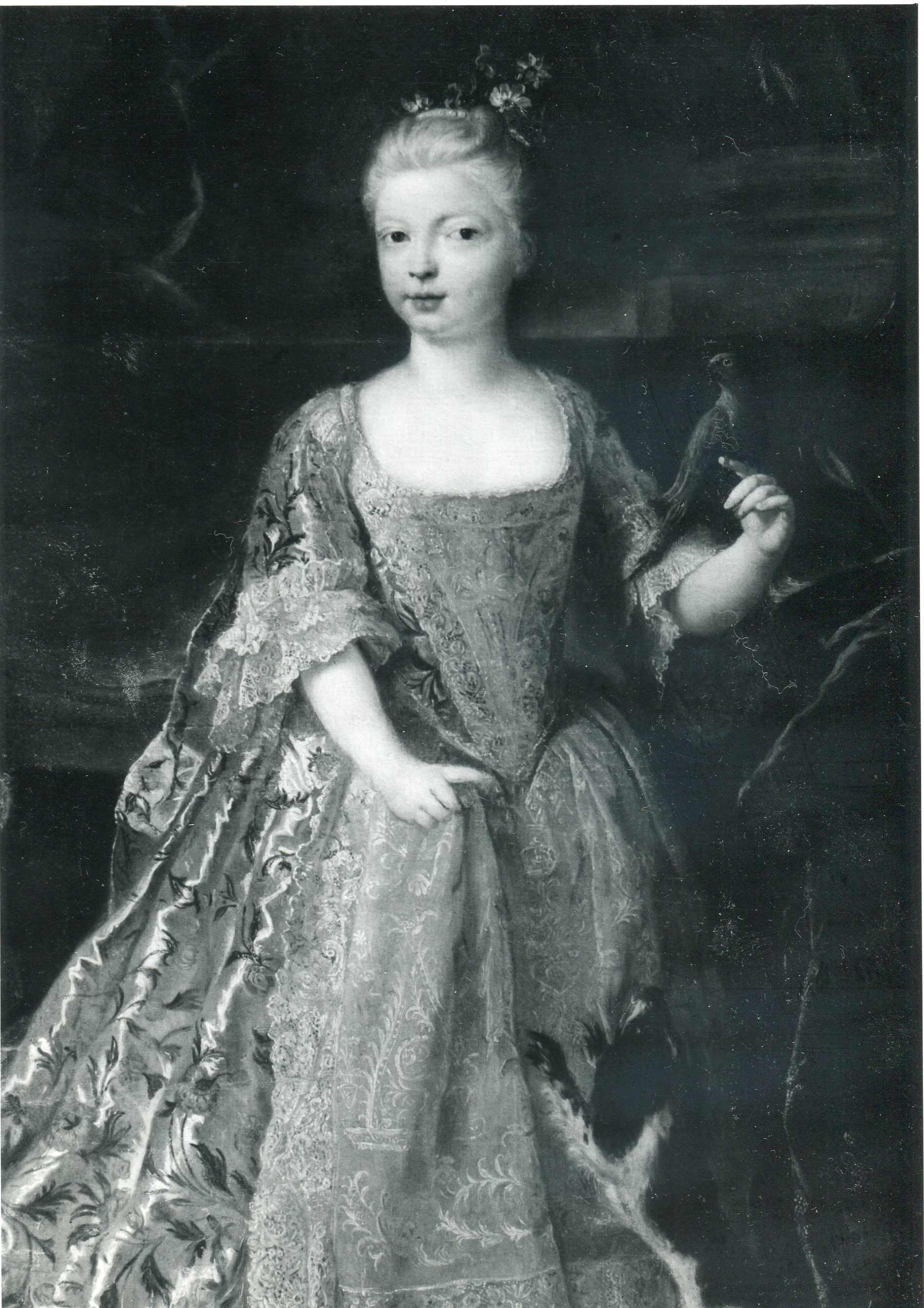 ritratto di giovane principessa (dipinto, opera isolata) - ambito italiano (seconda metà sec. XVIII)