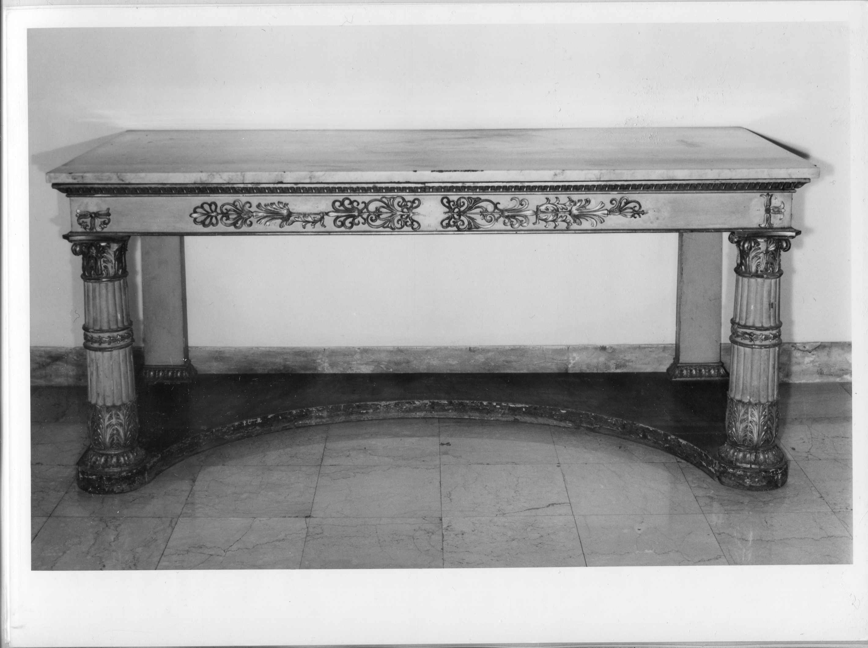 console - rettangolare, opera isolata - manifattura lombarda (fine sec. XVIII)