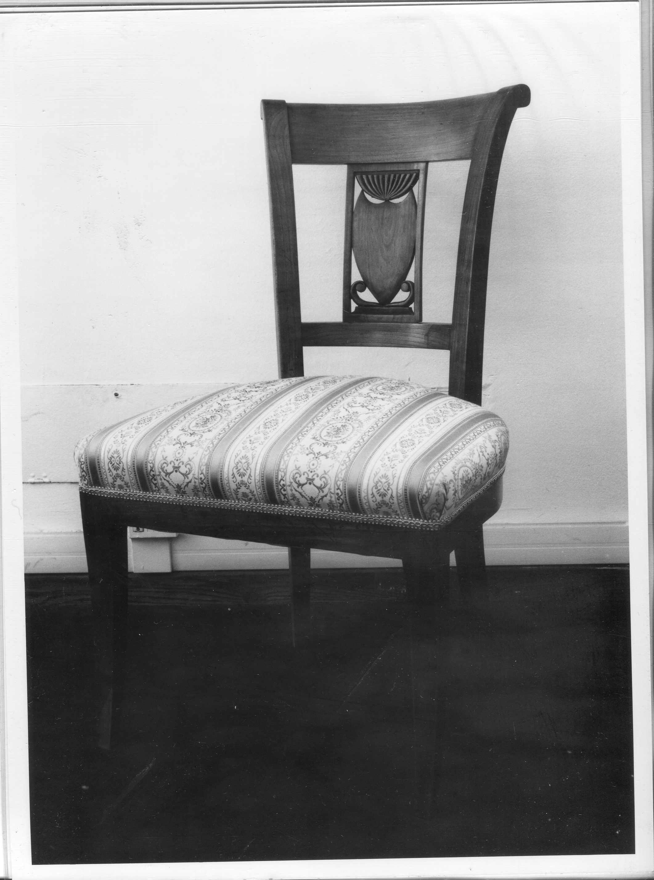 sedia, serie - manifattura lombarda (inizio sec. XIX)