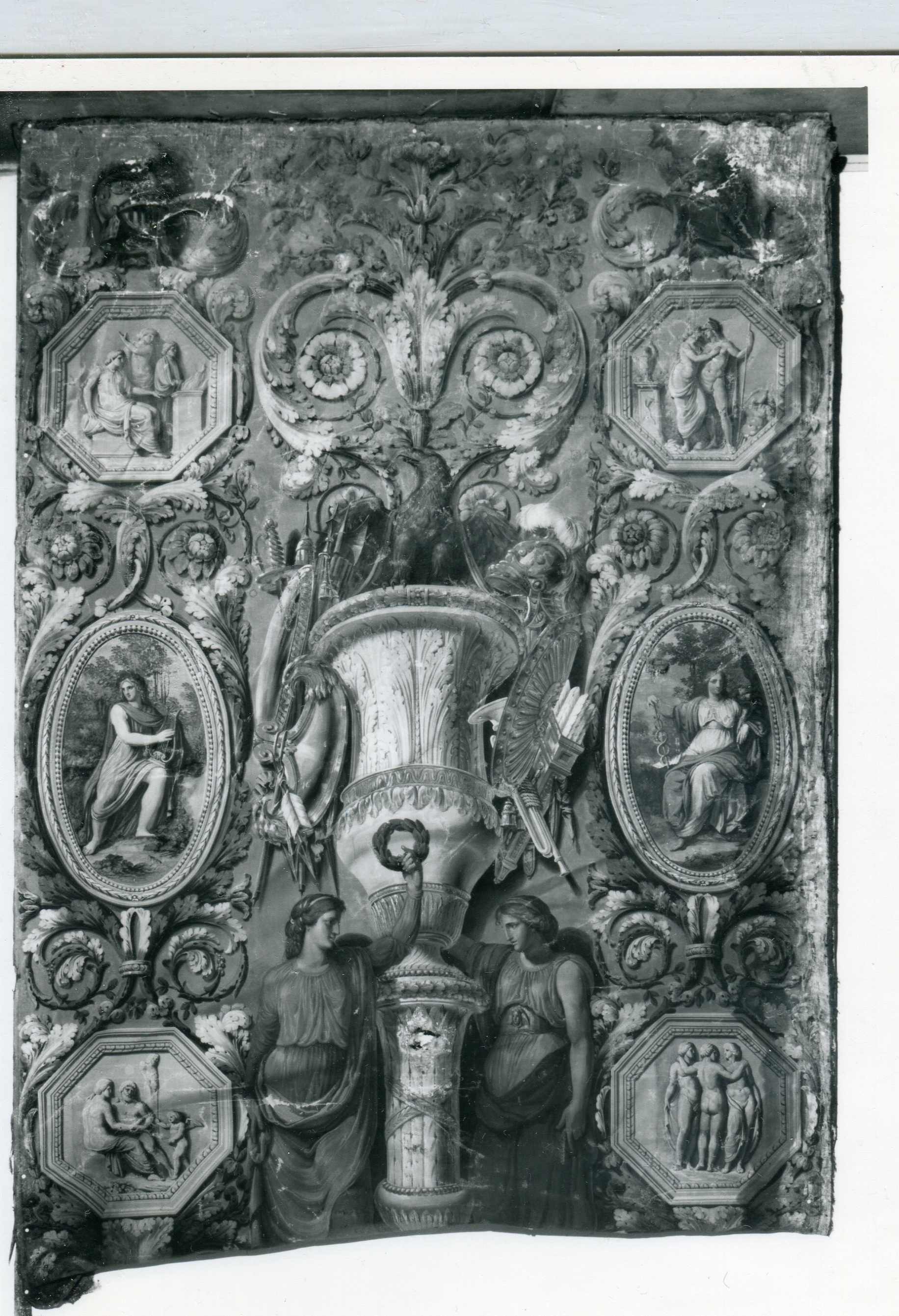 figure allegoriche/ motivi decorativi (dipinto, elemento d'insieme) di Appiani Andrea, Levati Giuseppe (sec. XVIII)