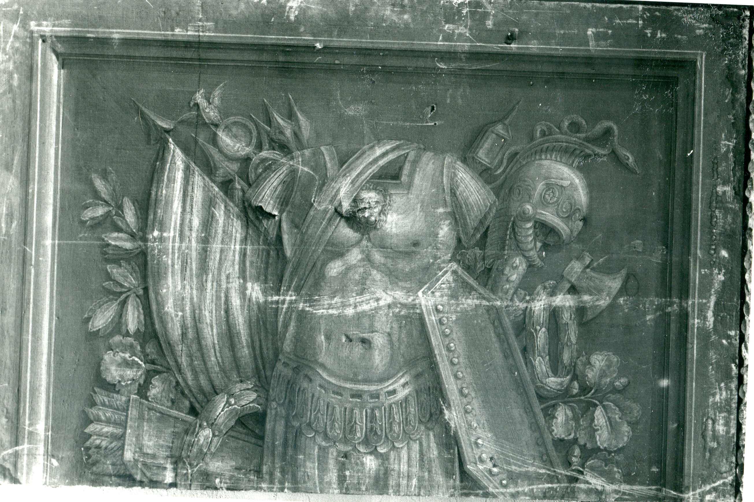 trofeo di armi (dipinto, elemento d'insieme) di Appiani Andrea (attribuito) (sec. XVIII)