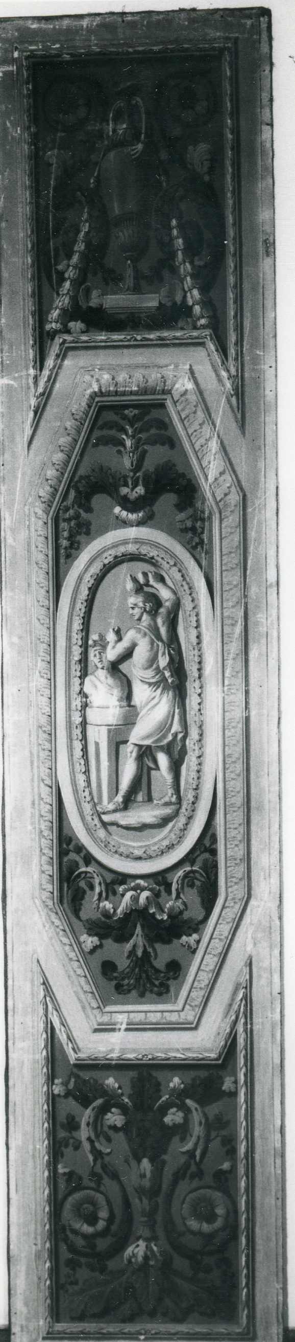 figura allegorica "Scultura"/ motivi decorativi (dipinto, elemento d'insieme) di Appiani Andrea, Levati Giuseppe (sec. XVIII)