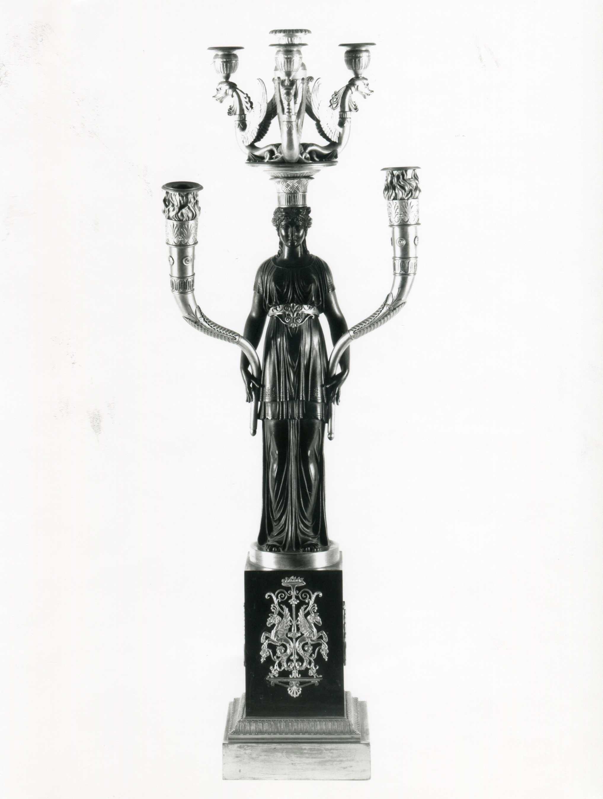 candelabro, serie - manifattura francese (inizio sec. XIX)