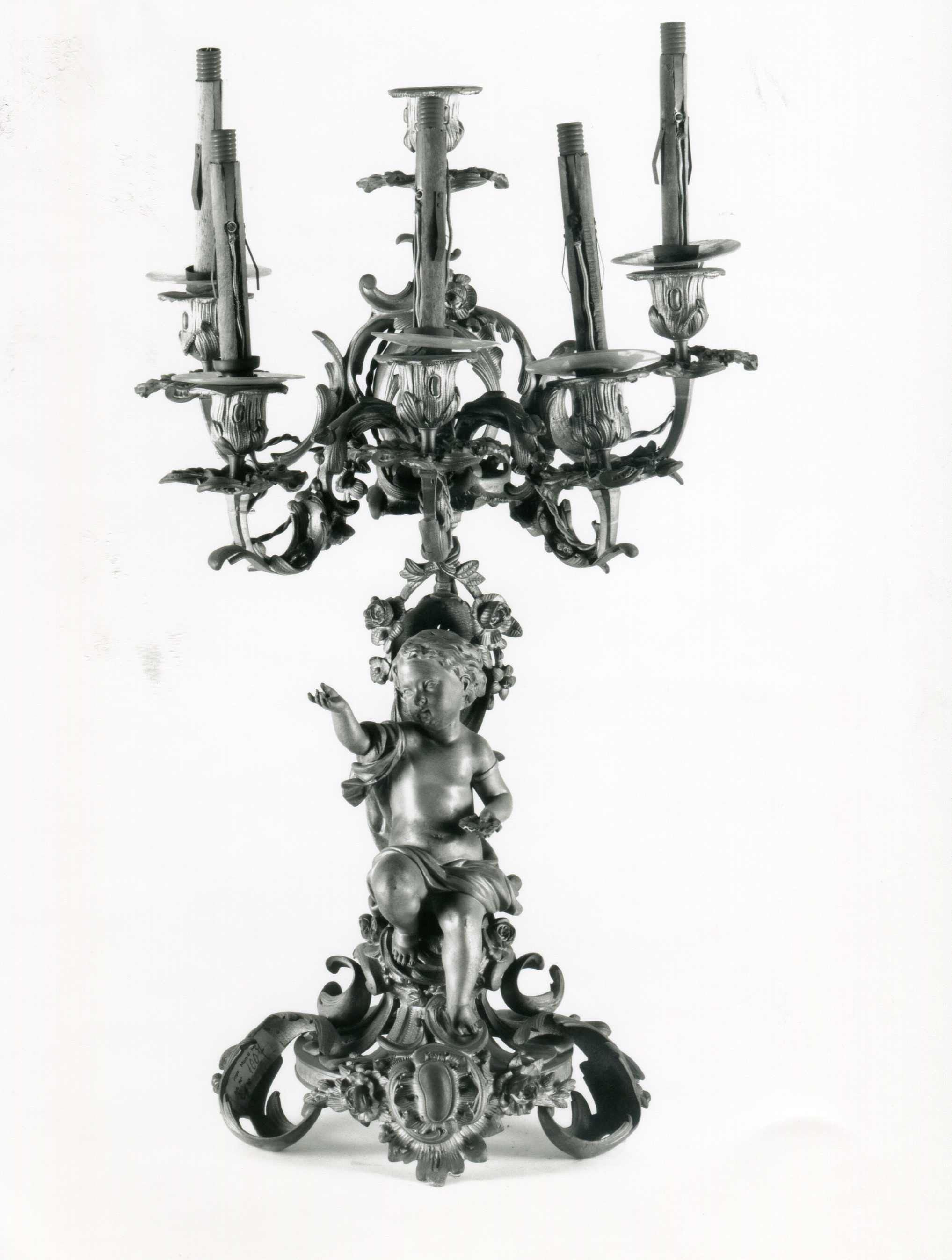 candelabro, coppia - manifattura italiana (seconda metà sec. XVIII)
