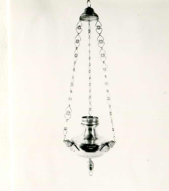 lampada pensile, coppia - manifattura italiana (metà sec. XIX)