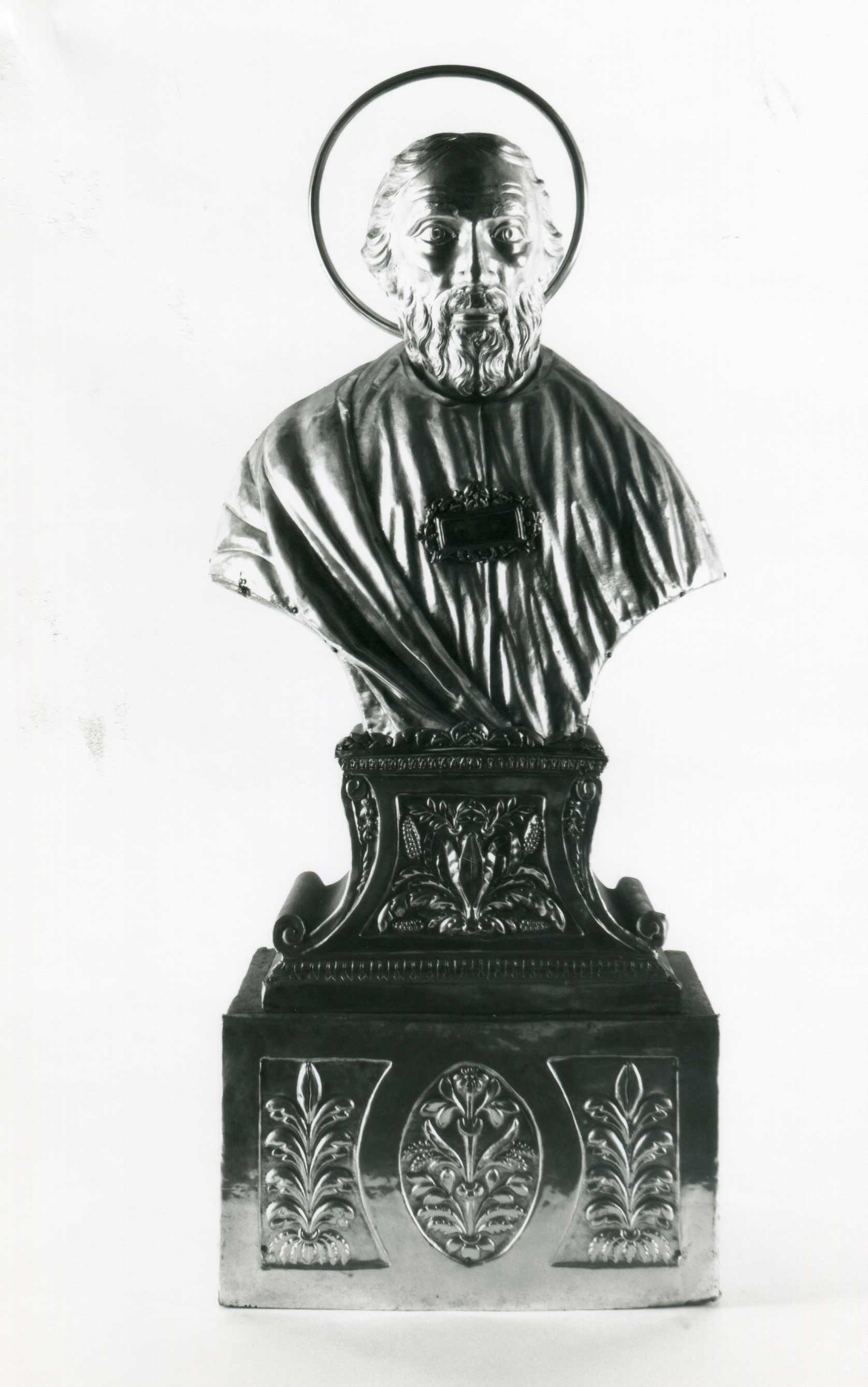 reliquiario a busto, elemento d'insieme - manifattura lombarda (seconda metà sec. XIX)