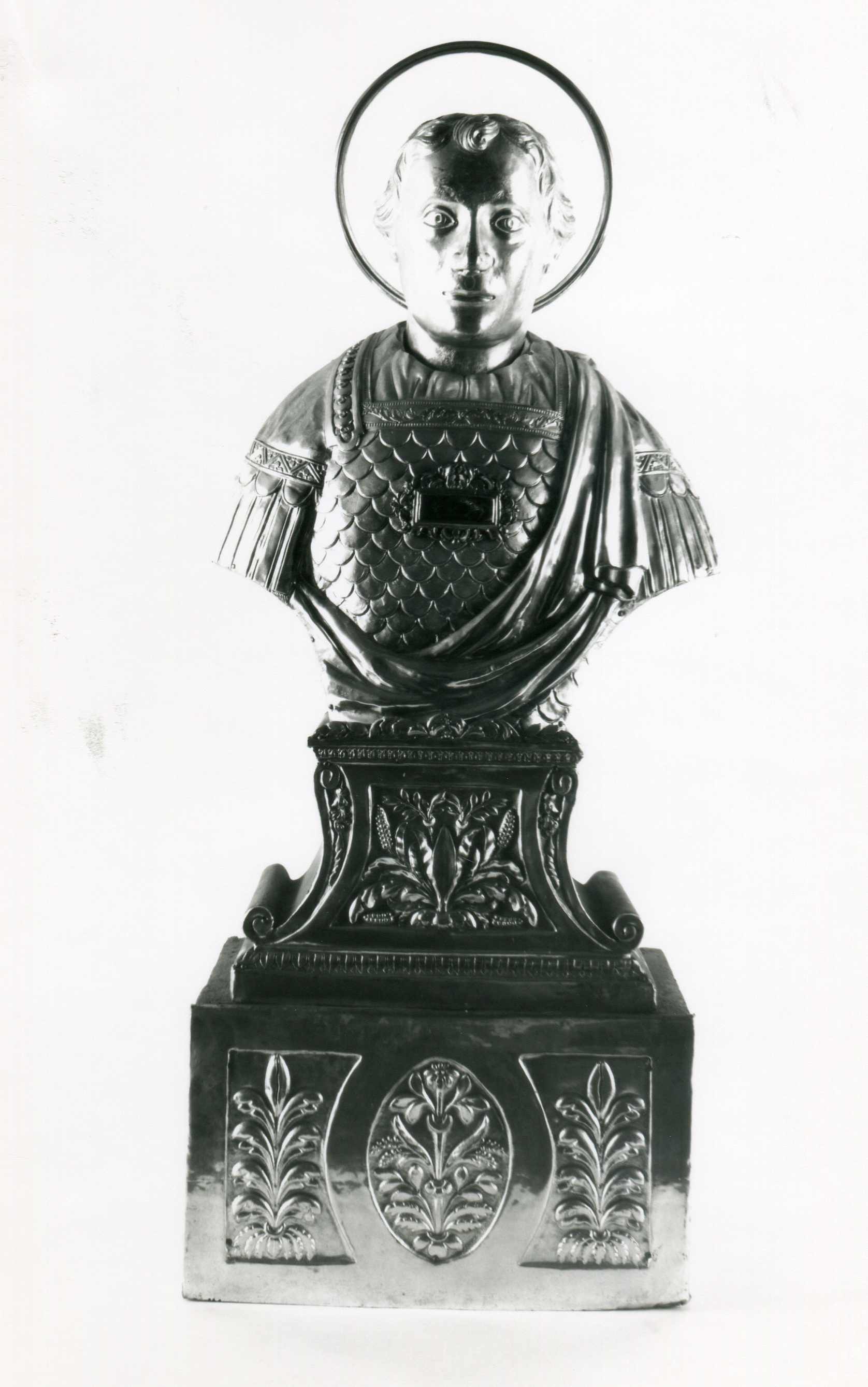 reliquiario a busto, elemento d'insieme - manifattura lombarda (seconda metà sec. XIX)