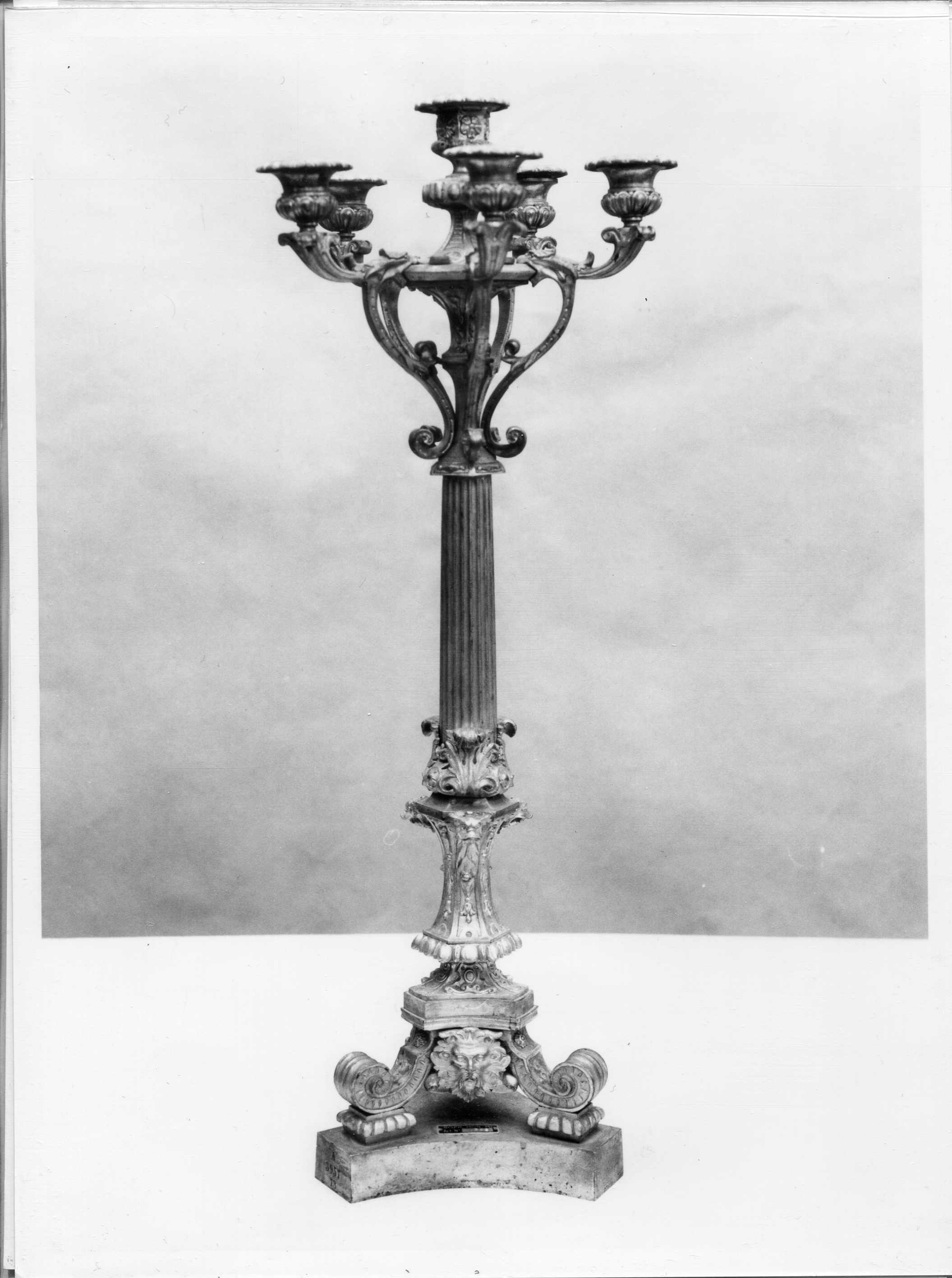 candelabro, serie - manifattura lombarda (prima metà sec. XIX)