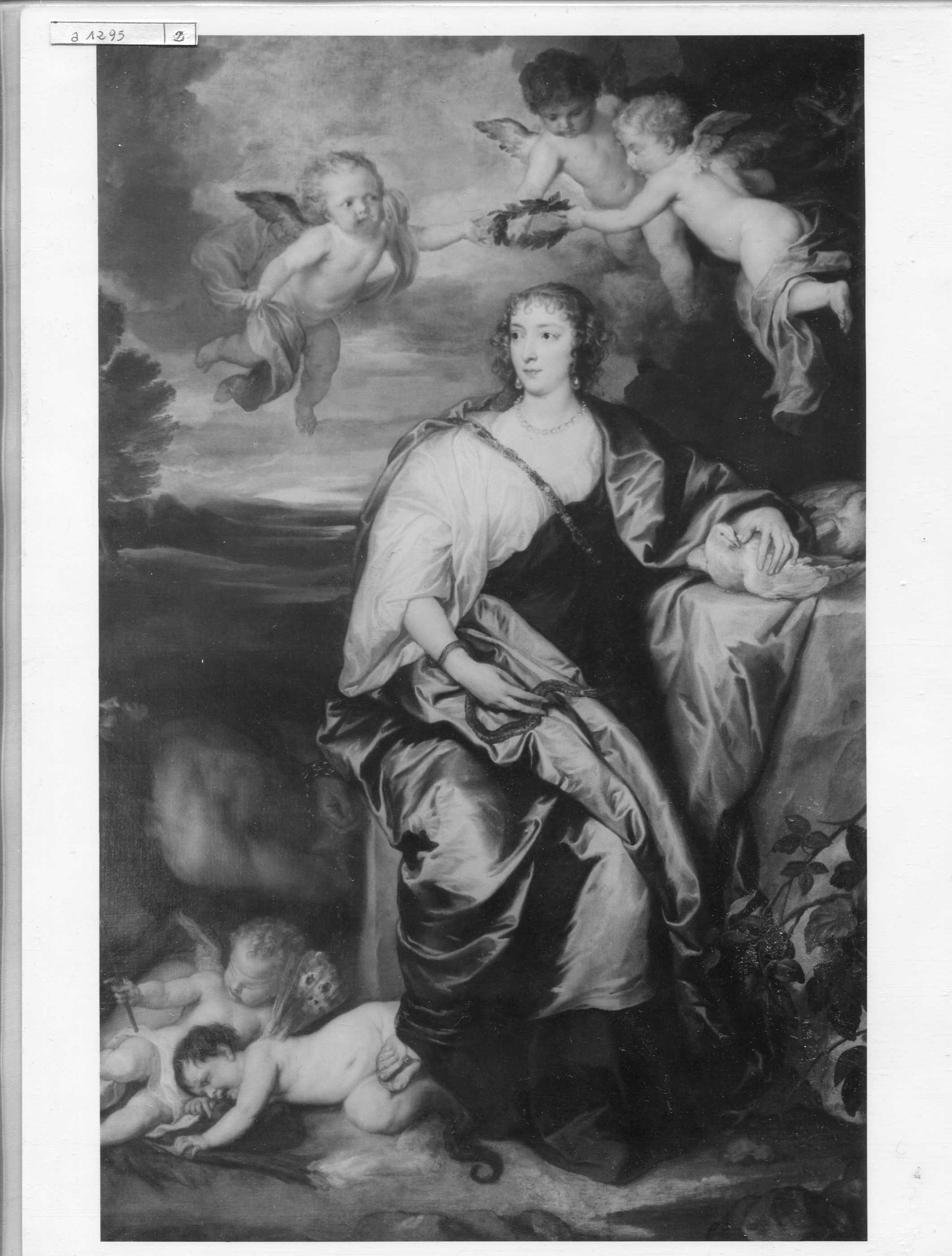 Lady Venetia Digby in veste di Prudenza (dipinto, opera isolata) di Van Dyck Antoon (attribuito) - ambito olandese (secondo quarto sec. XVII)