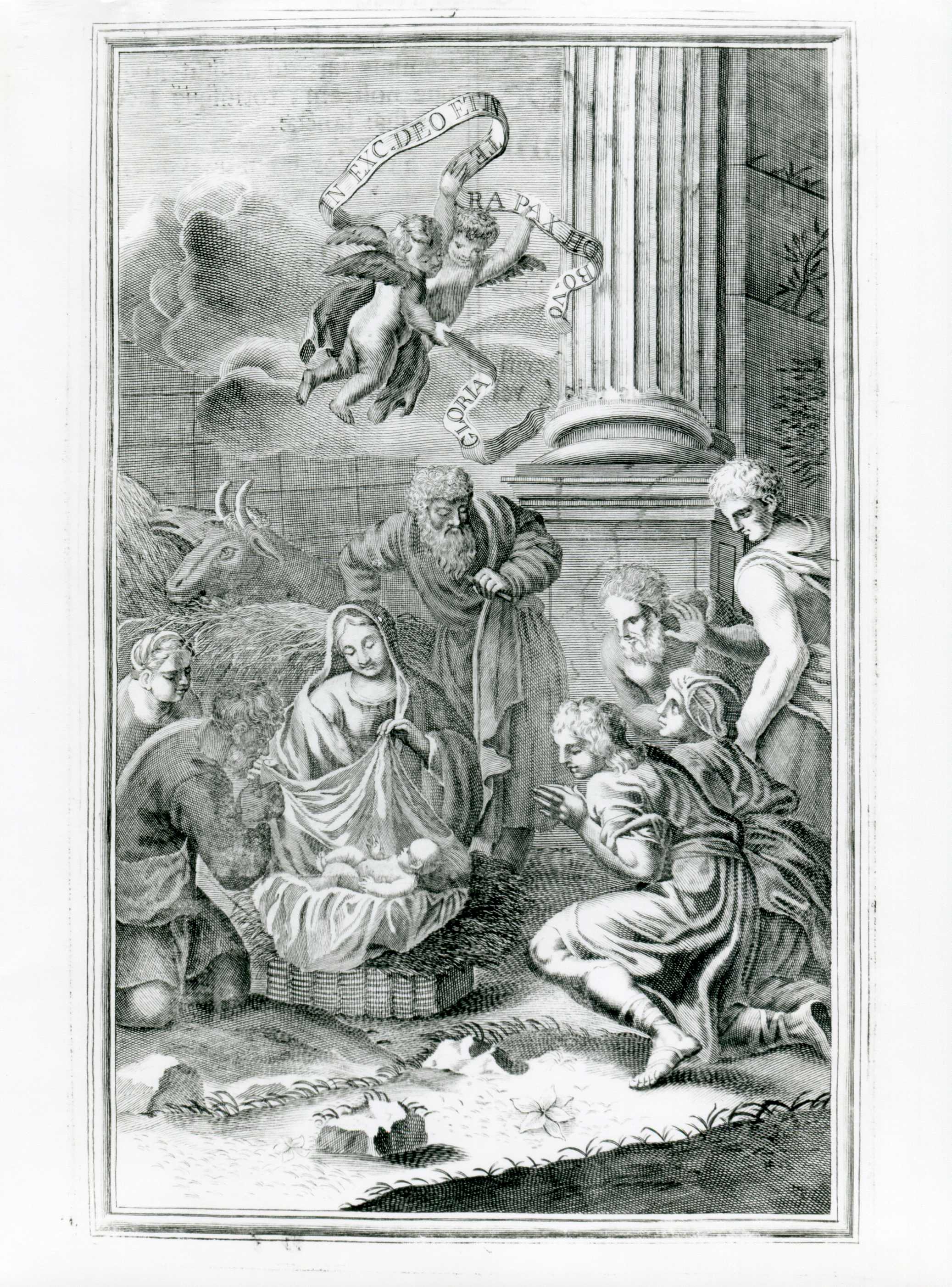 Natività di Gesù (stampa) di Piccinini Elisabetta (attribuito) - ambito veneto (metà sec. XVIII)