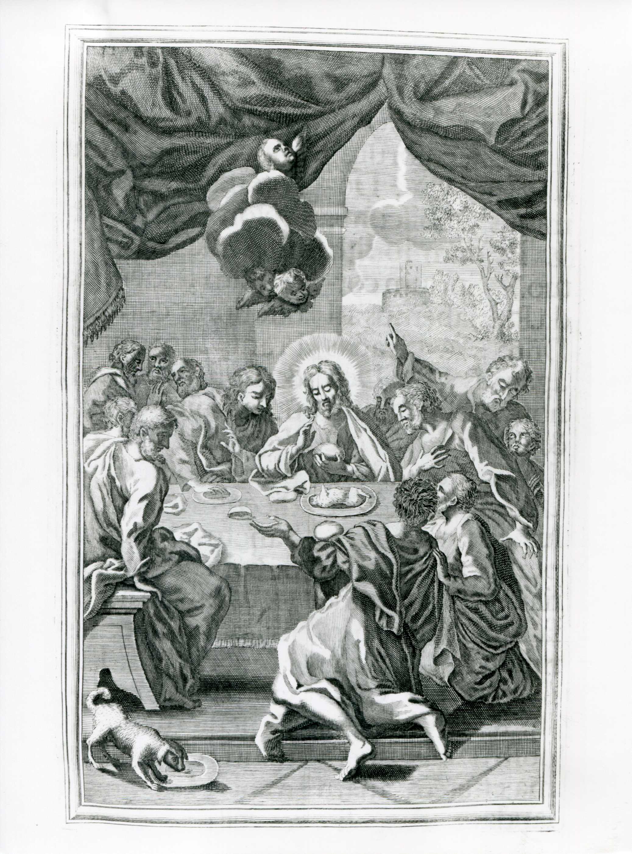 Celebrazione dell'Eucarestia (stampa) di Piccinini Elisabetta (attribuito) - ambito veneto (metà sec. XVIII)