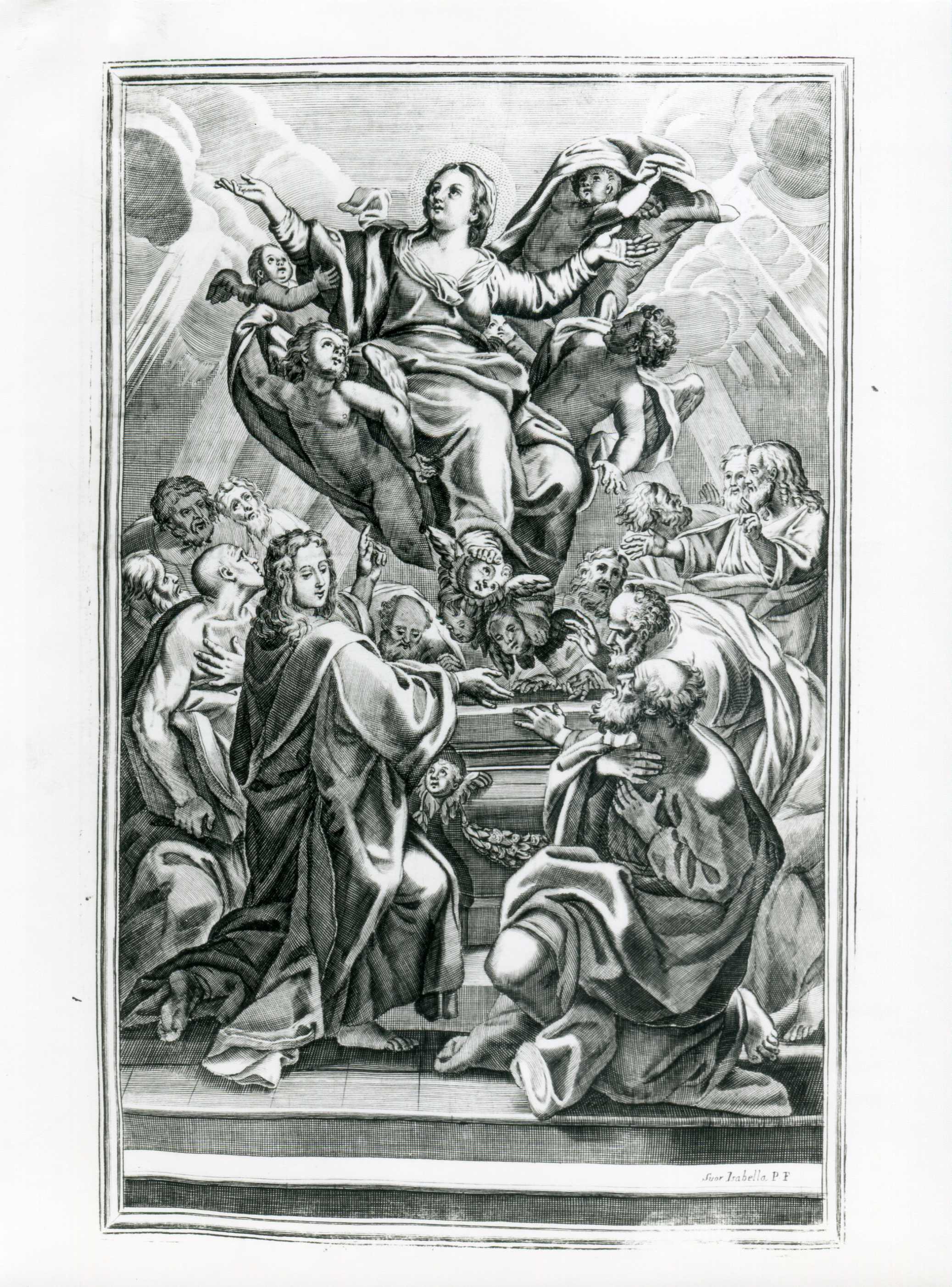 Assunzione della Madonna (stampa) di Piccinini Elisabetta (attribuito) - ambito veneto (metà sec. XVIII)