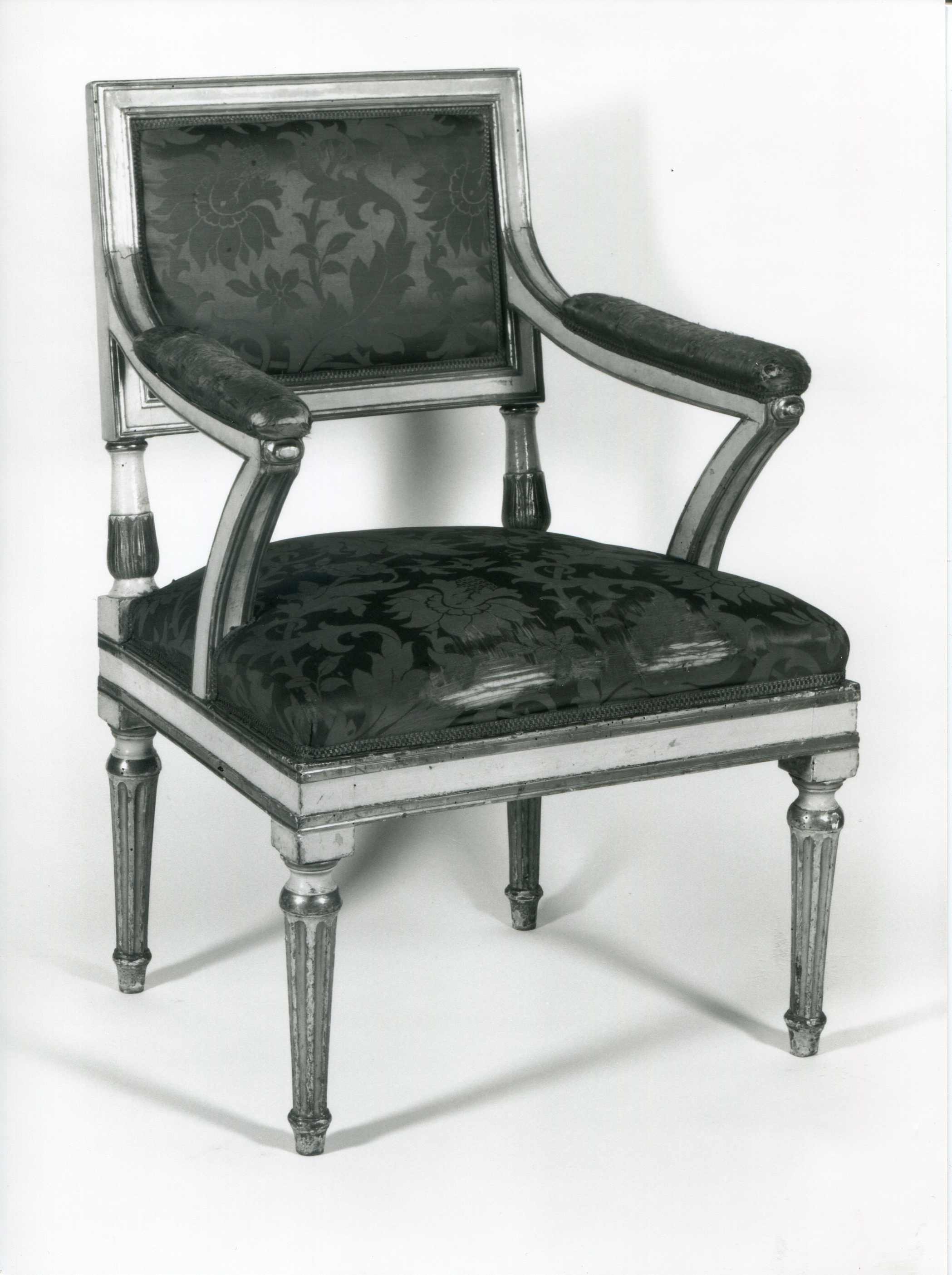 poltroncina, serie - manifattura lombarda (ultimo quarto sec. XVIII)