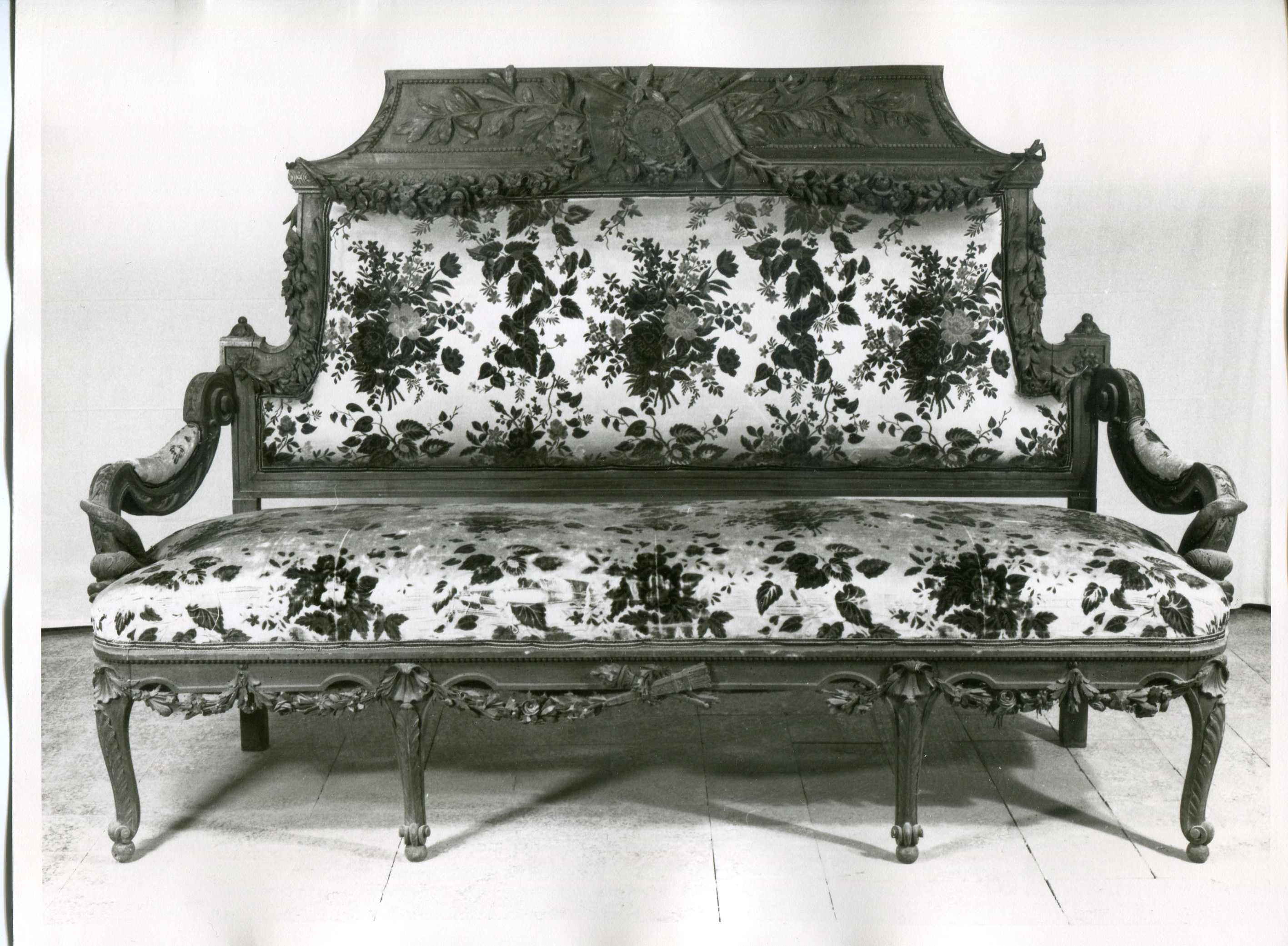 divano, opera isolata - manifattura lombarda (seconda metà sec. XVIII)
