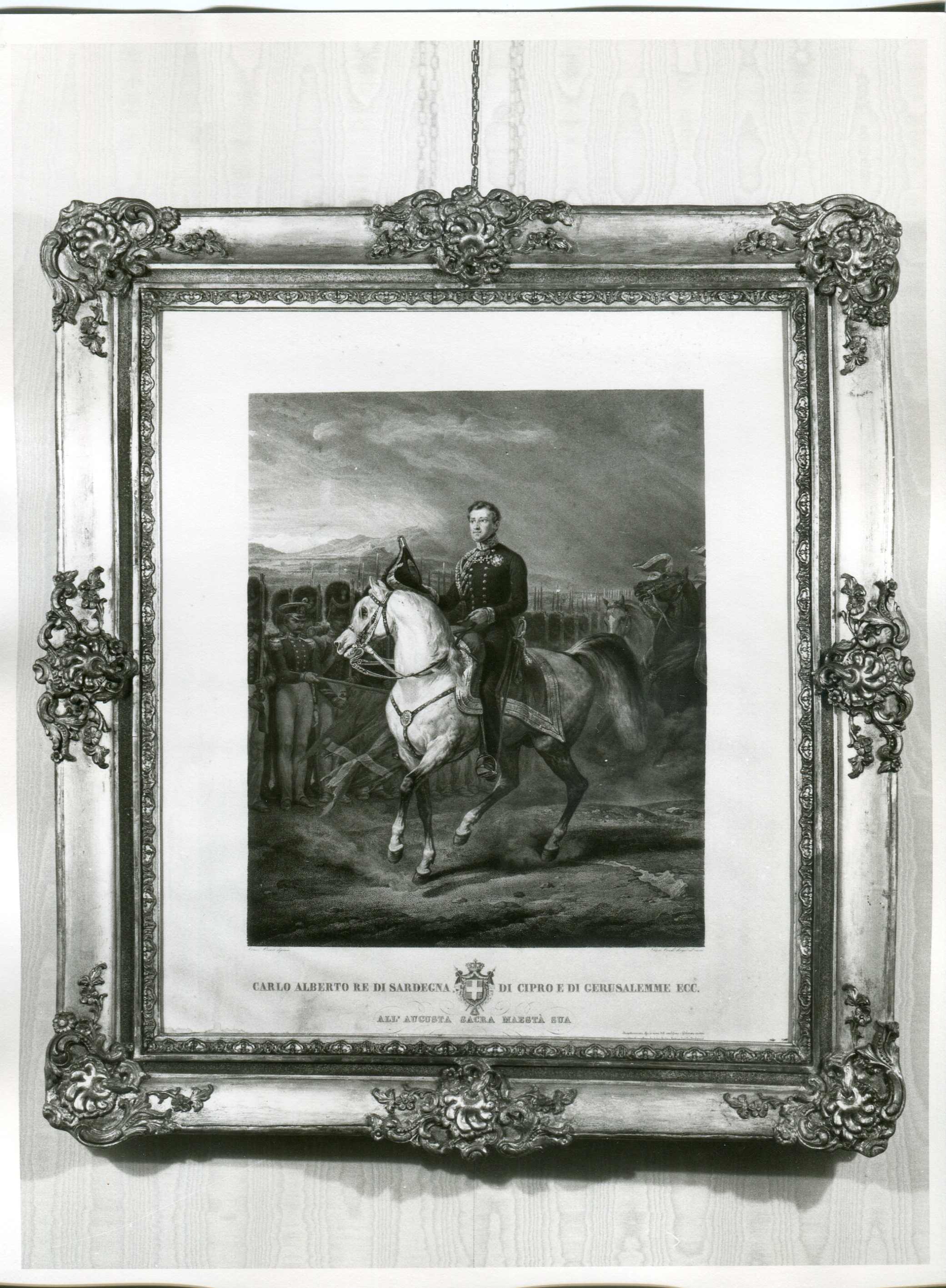 Carlo Alberto di Savoja passa in rassegna il destino (stampa) di Toschi Paolo (attribuito), Horace Vernet Émile Jean (attribuito) - ambito Italia settentrionale (primo quarto sec. XIX)