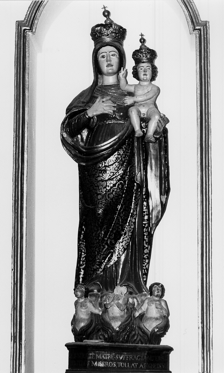 Madonna delle anime purganti, Madonna con Bambino (statua, opera isolata) - bottega calabrese (sec. XVII)