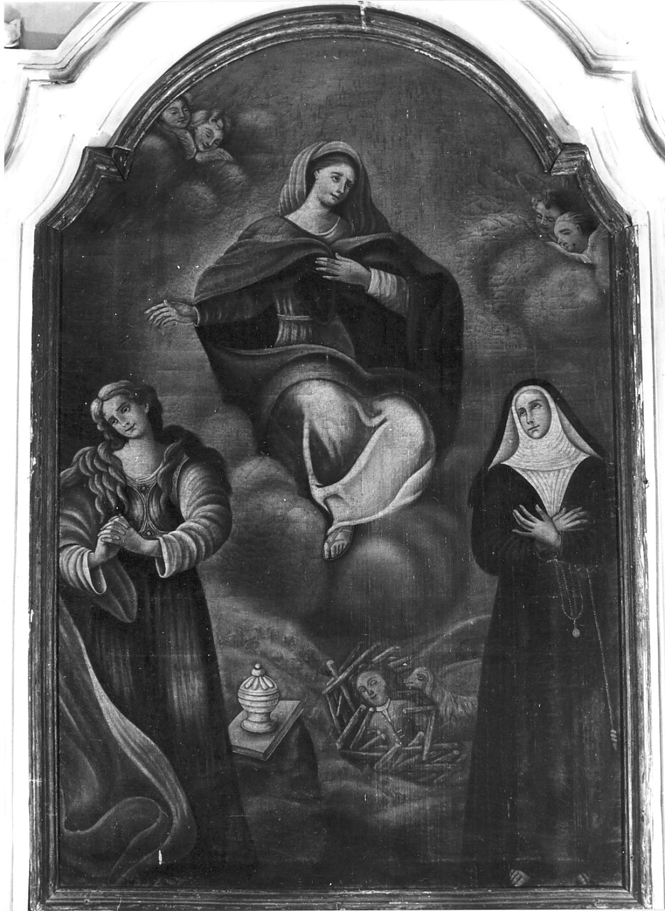 Madonna e Santi con anime, Madonna e Santi (dipinto) - ambito calabrese (inizio sec. XVIII)
