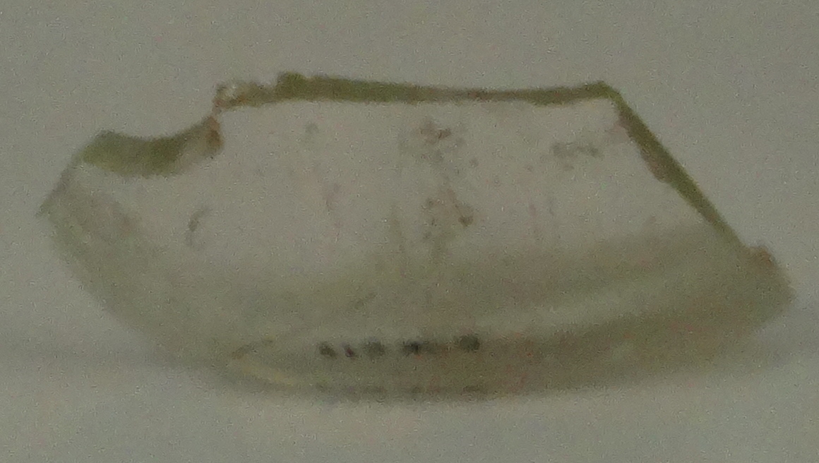 bottiglia a ventre cilindrico/ fondo - produzione romana (sec. III - IV d.C)