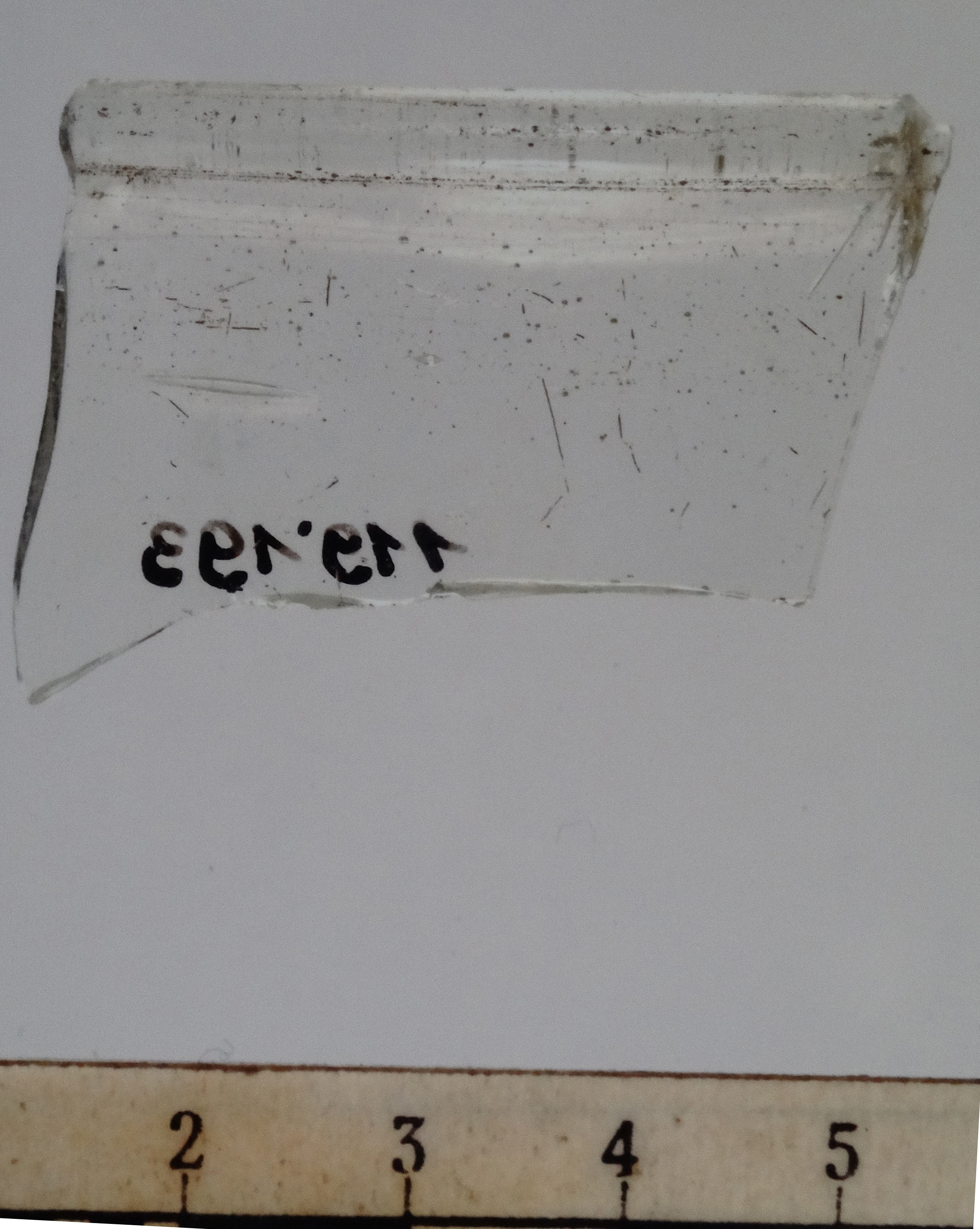 bicchiere cilindrico/ orlo - produzione romana (sec. I-II d.C)