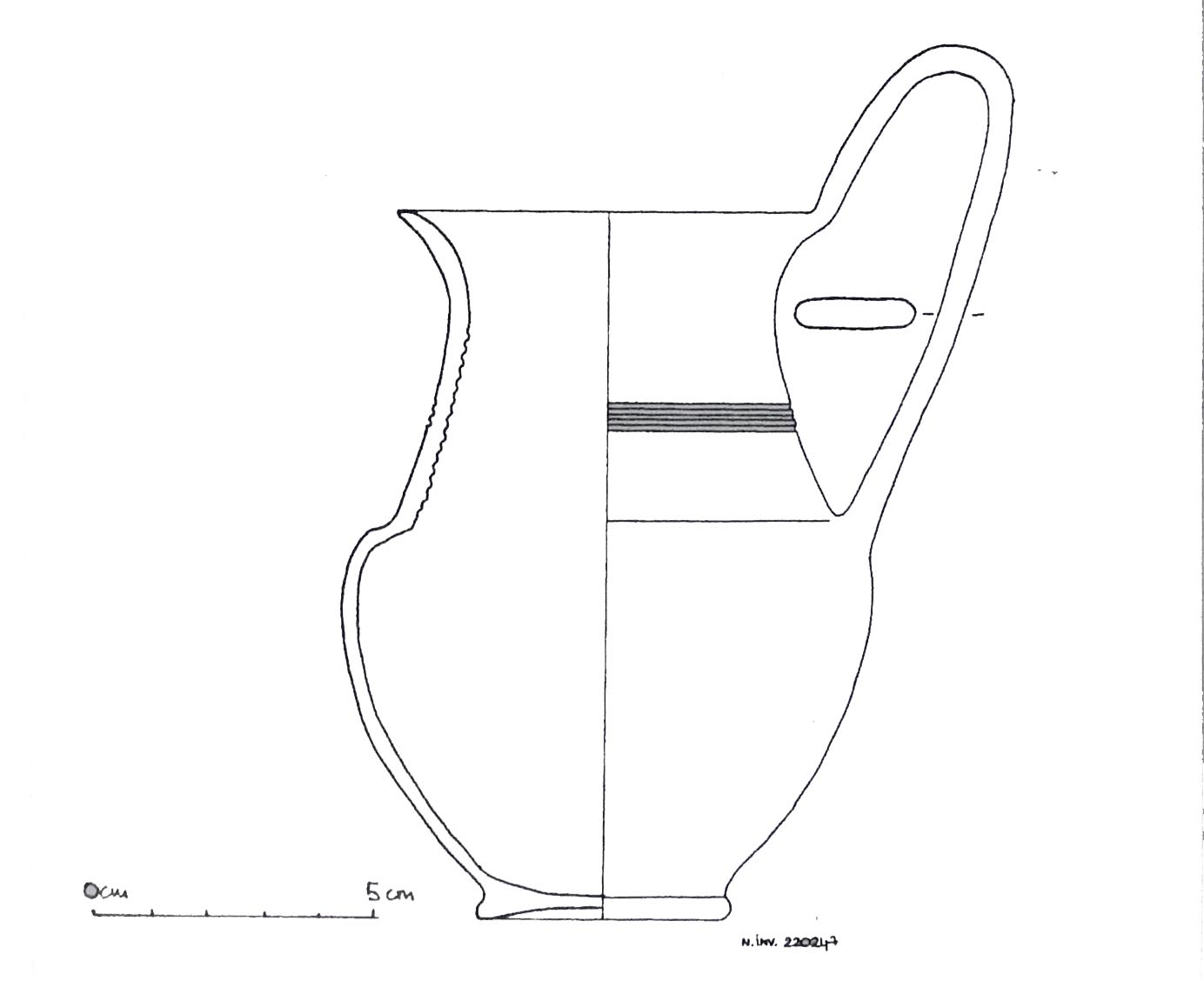 attingitoio, Rasmussen 1a/1b - ambito etrusco meridionale (seconda metà sec. VII a.C)