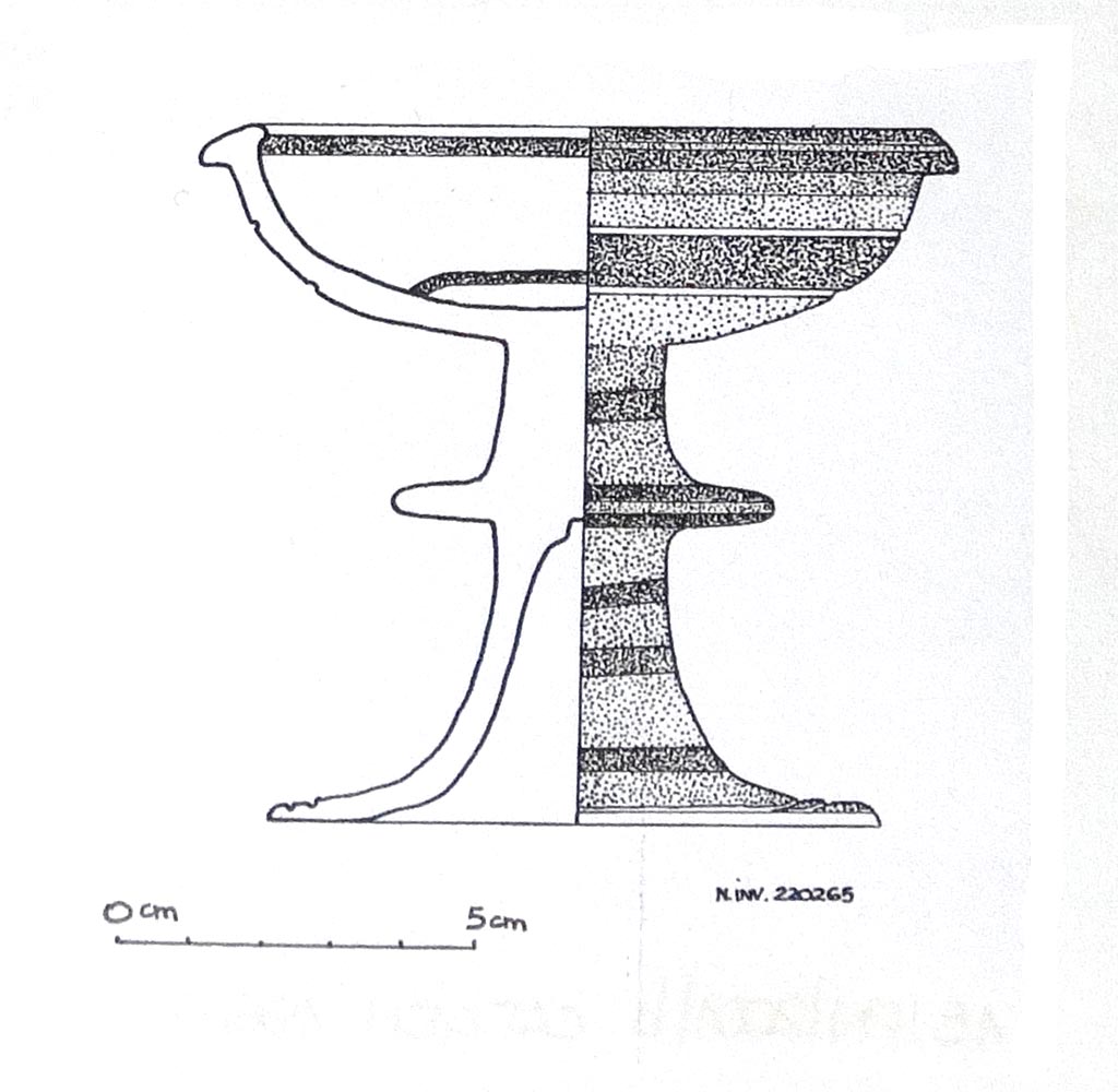 coppetta su alto piede, Matteucig-Bartoloni, tipo 5 - bottega etrusco-corinzia (sec. VII-VI a.C)
