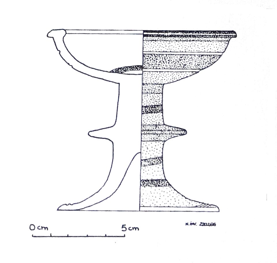 coppetta su alto piede, Matteucig-Bartoloni, tipo 5 - bottega etrusco-corinzia (sec. VII-VI a.C)