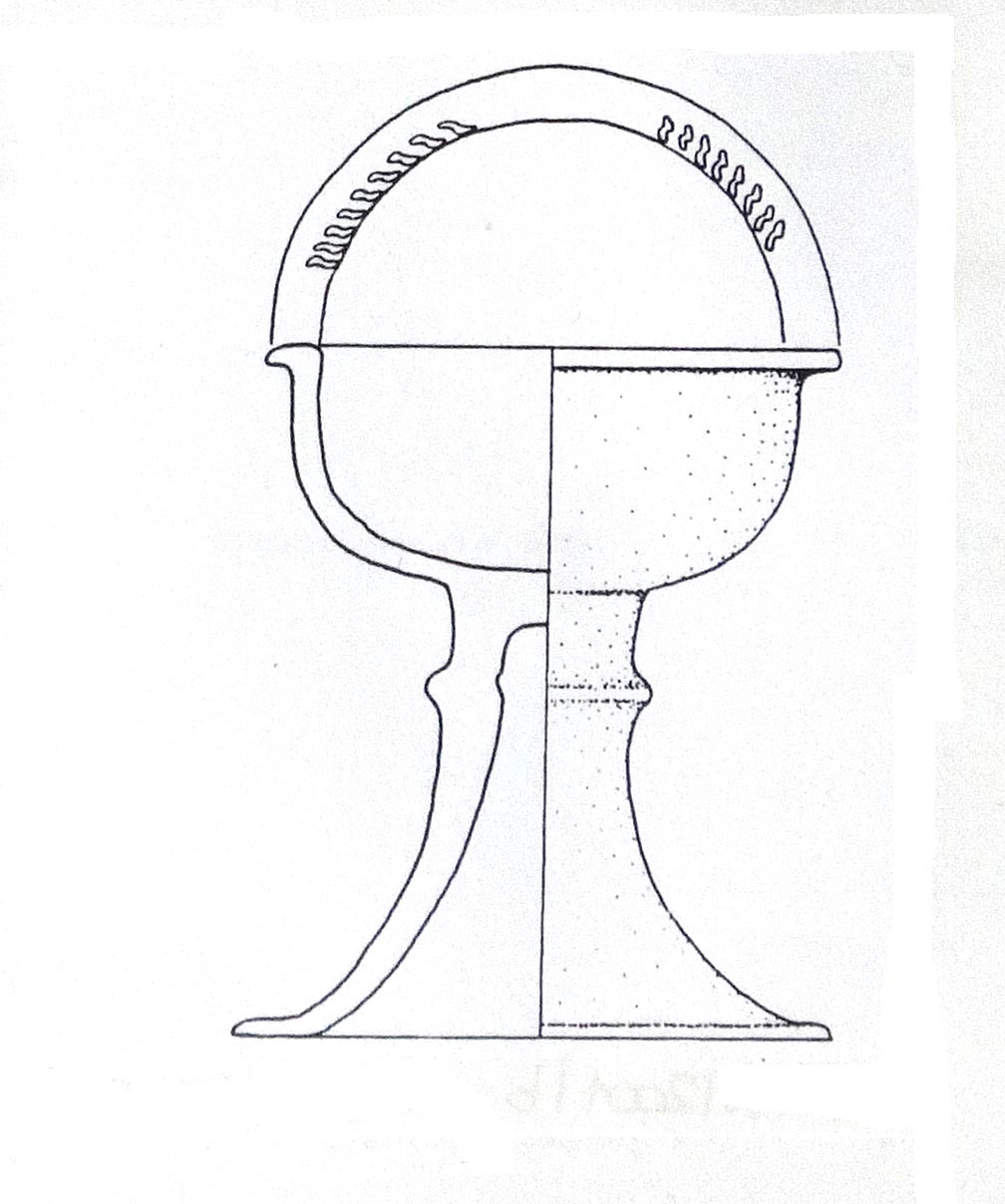 coppetta su alto piede - ambito etrusco (seconda metà sec. VII a.C)