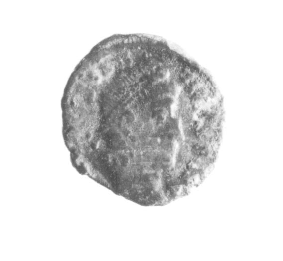 R/ Testa diademata di Costanzo II a destra; V/ Leggenda (AE4) (IV sec. d.C)