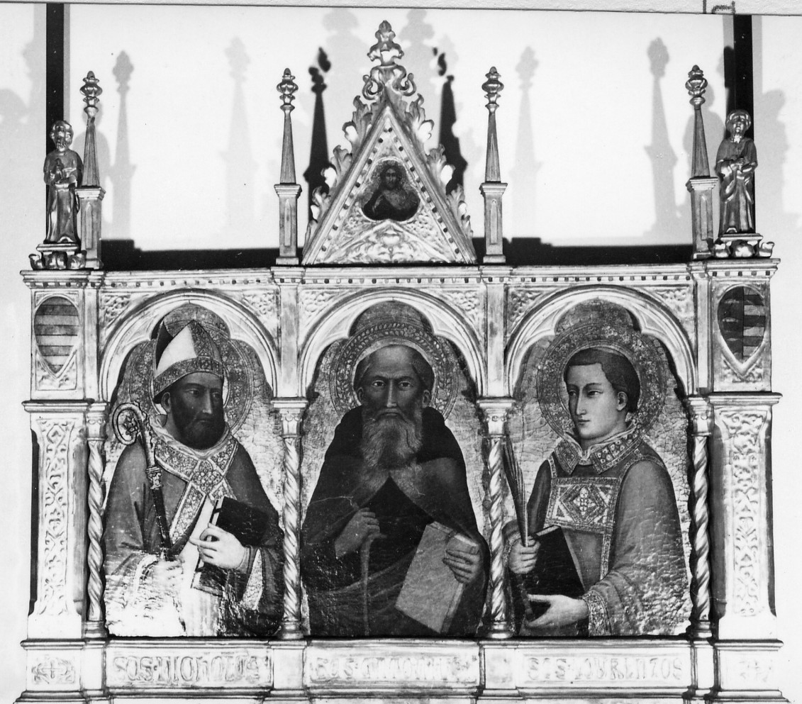 San nicola di bari, sant'antonio abate e san lorenzo (trittico)