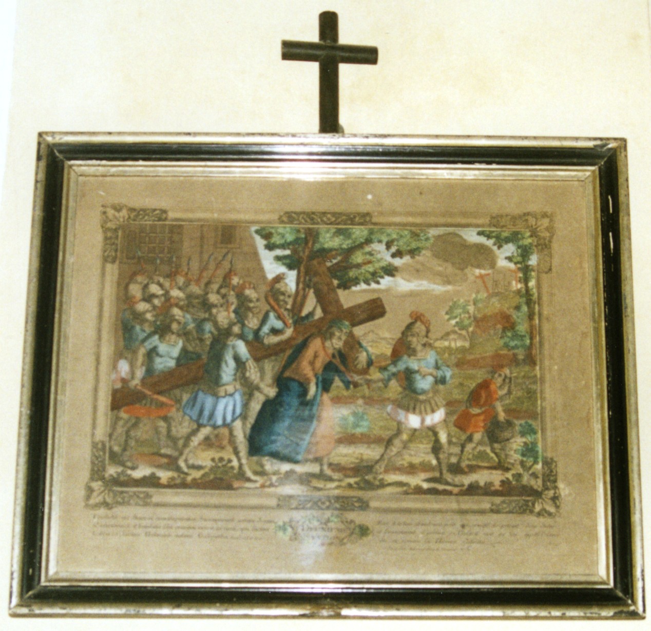 Stazione ii: gesù caricato della croce (via crucis)