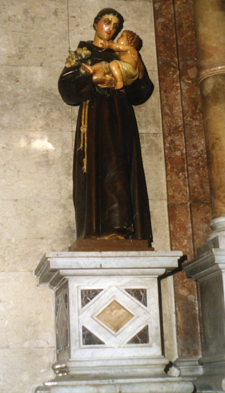 Sant'antonio da padova con gesù bambino (statua)