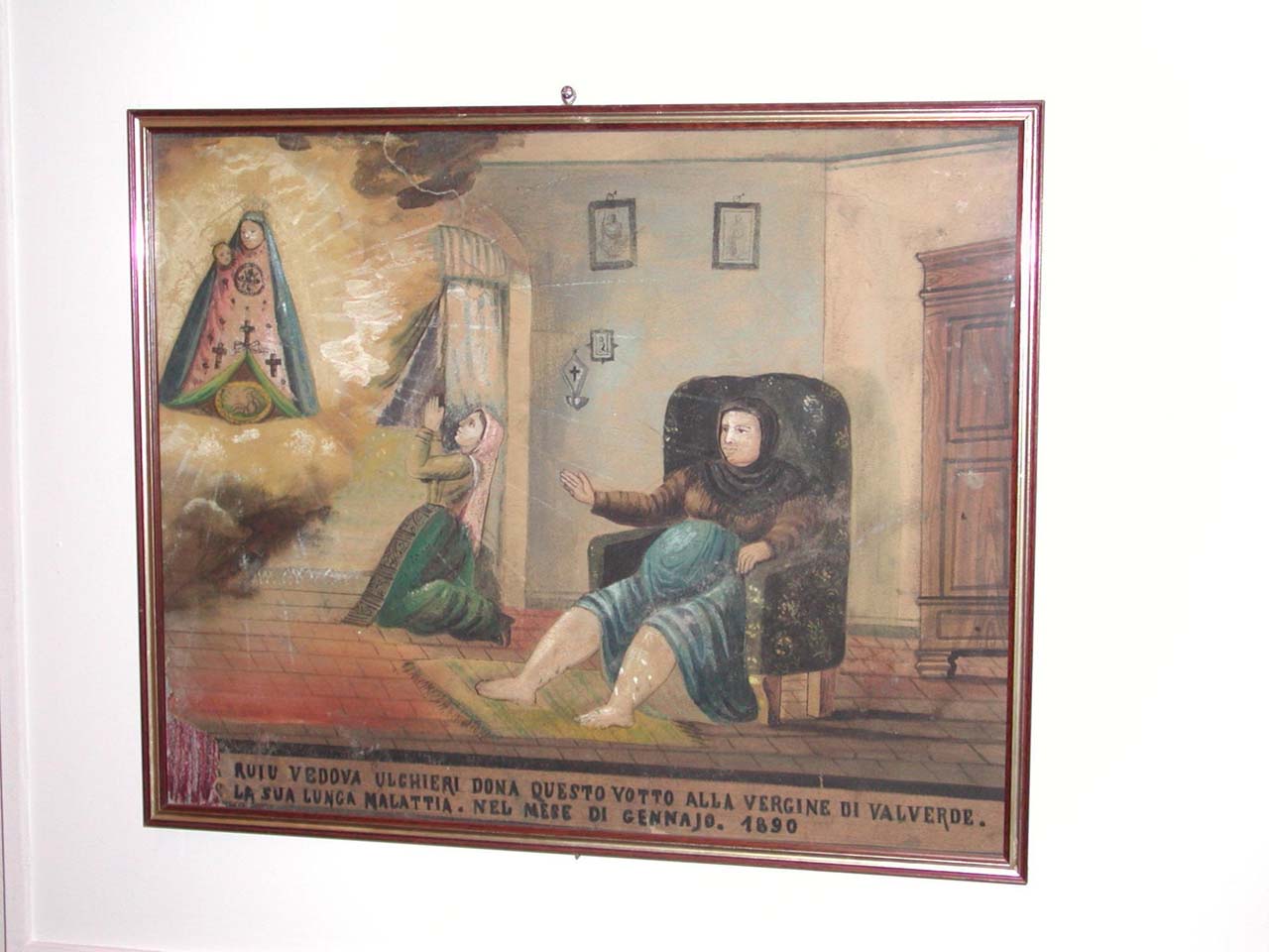 Intervento salvifico della vergine di valverde per guarigione (ex voto)