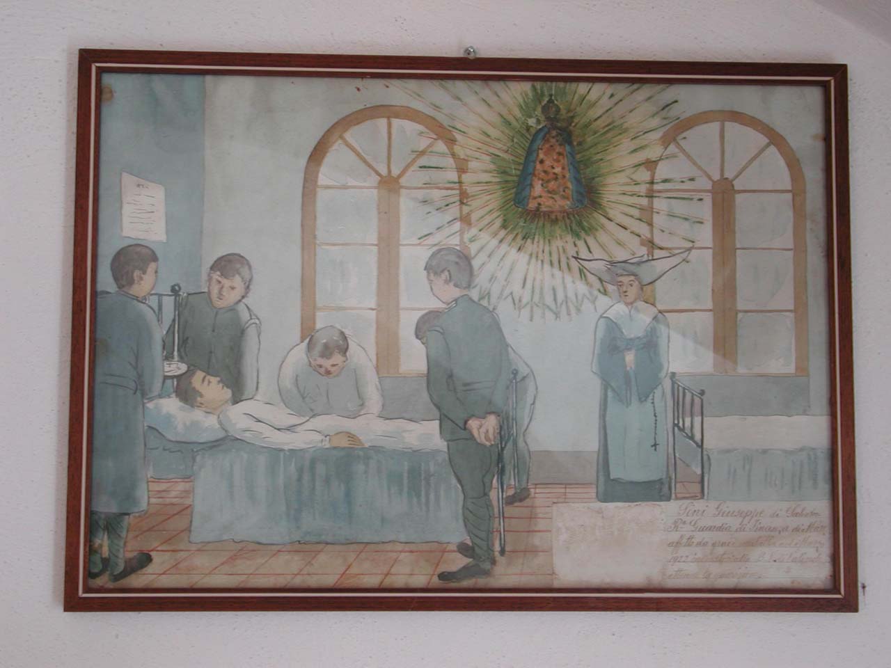 Intervento salvifico della vergine di valverde per guarigione (ex voto)