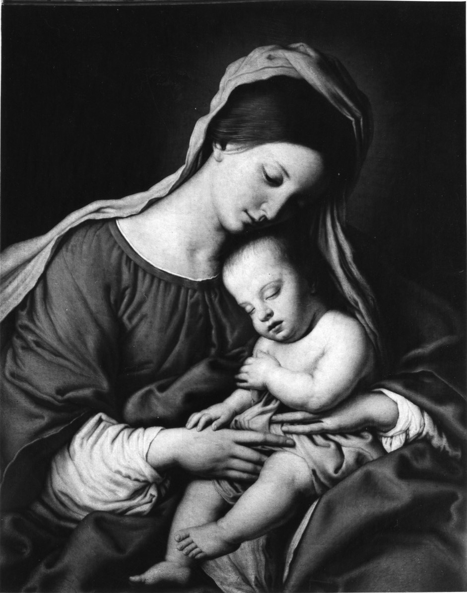 Madonna con Bambino (dipinto) di Salvi Giovan Battista detto Sassoferrato (sec. XVII)