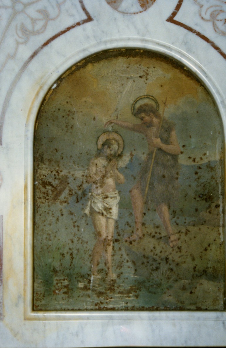 Battesimo di cristo (sportello di tabernacolo, elemento d'insieme)