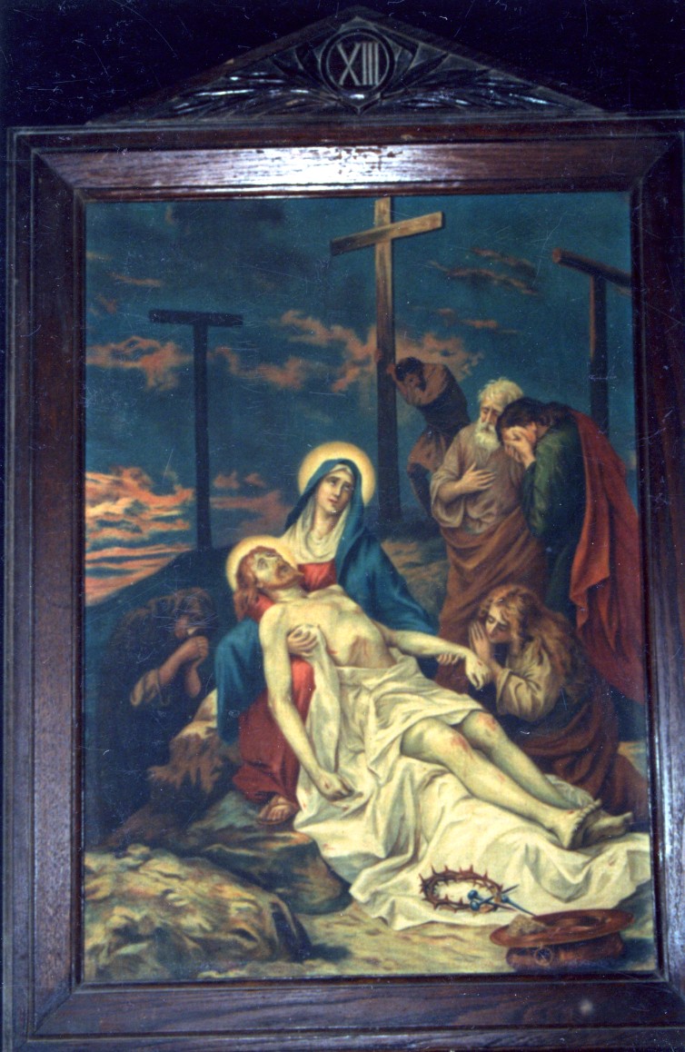 Stazione xiii: gesù deposto dalla croce (via crucis, ciclo)