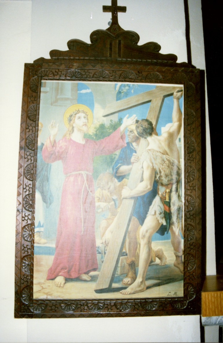 Stazione ii: gesù caricato della croce (via crucis, ciclo)