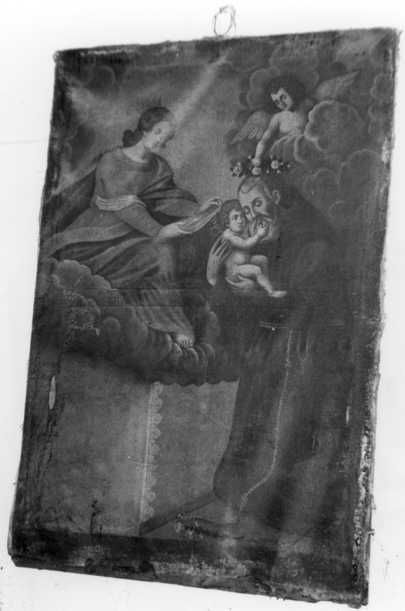 La Madonna porge il Bambino a San Felice da Cantalice (dipinto) - ambito sardo (sec. XVII)