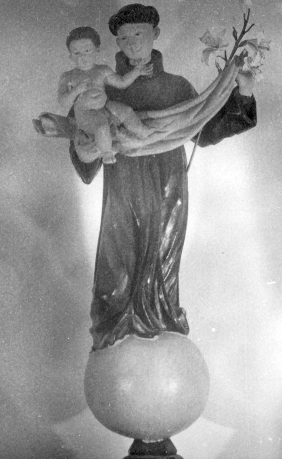 Sant'antonio da padova con gesù bambino (statua)