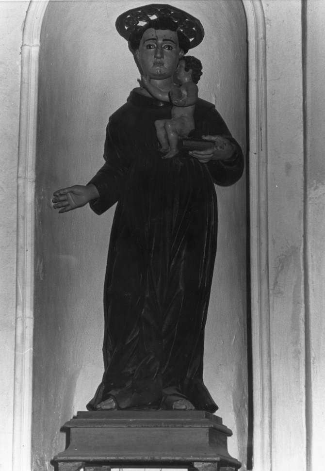 Sant'antonio da padova con gesù bambino (scultura)