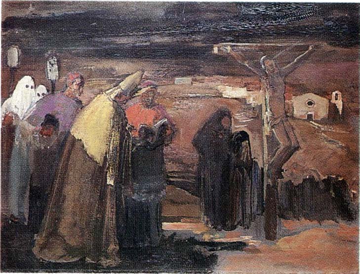 Settimana santa in barbagia, dipinto